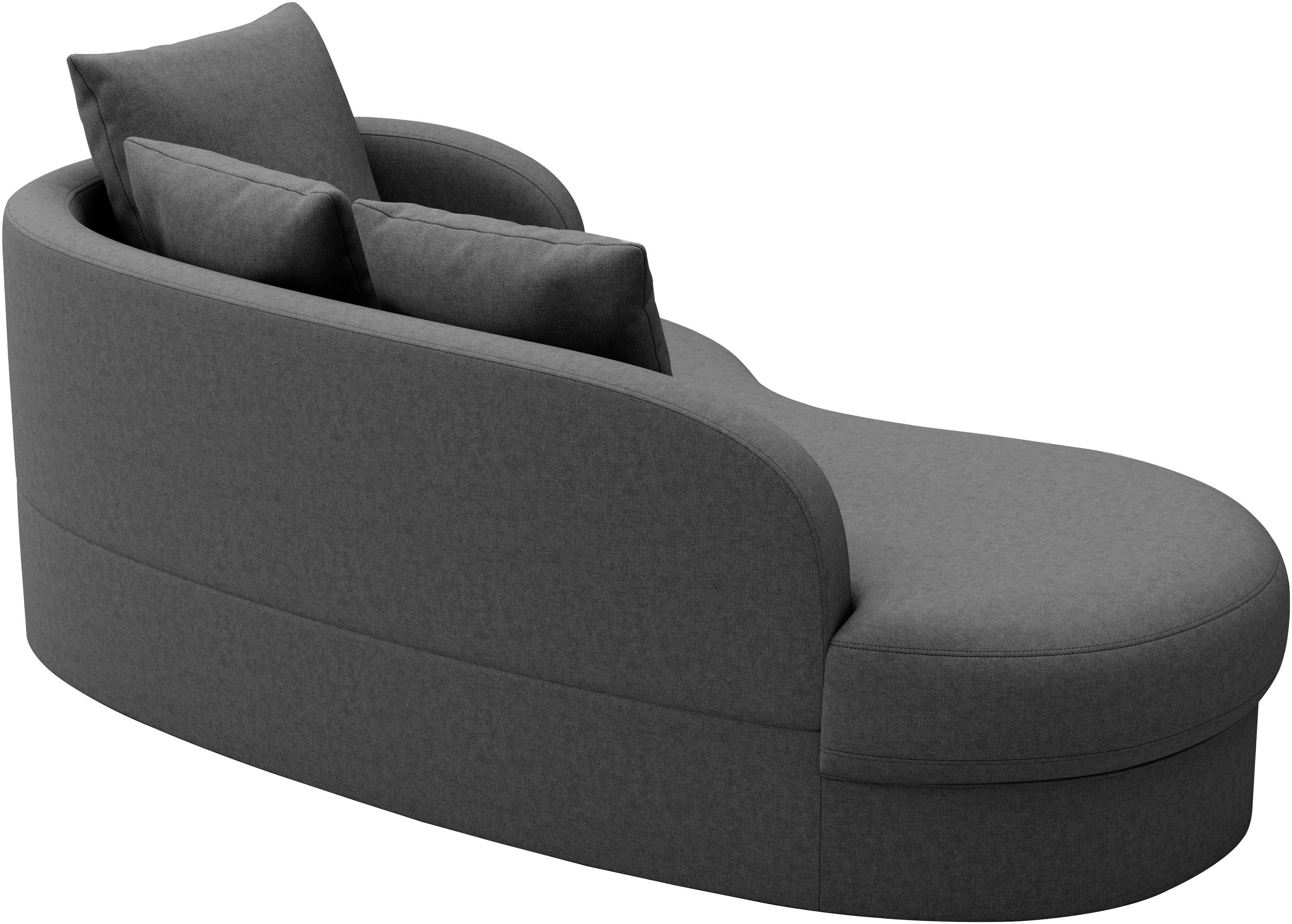 sit&more Récamier Samba moderne organische vorm, inclusief 3 losse rugkussens