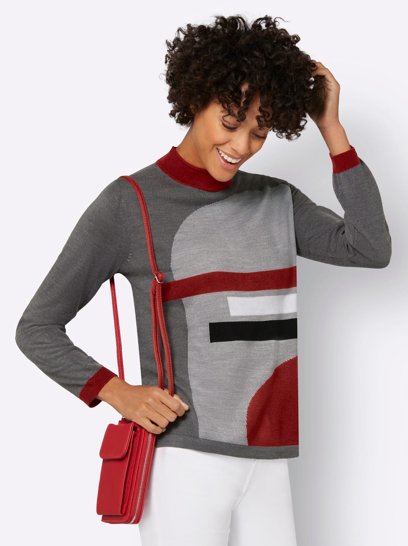 Casual Looks Trui met staande kraag Trui
