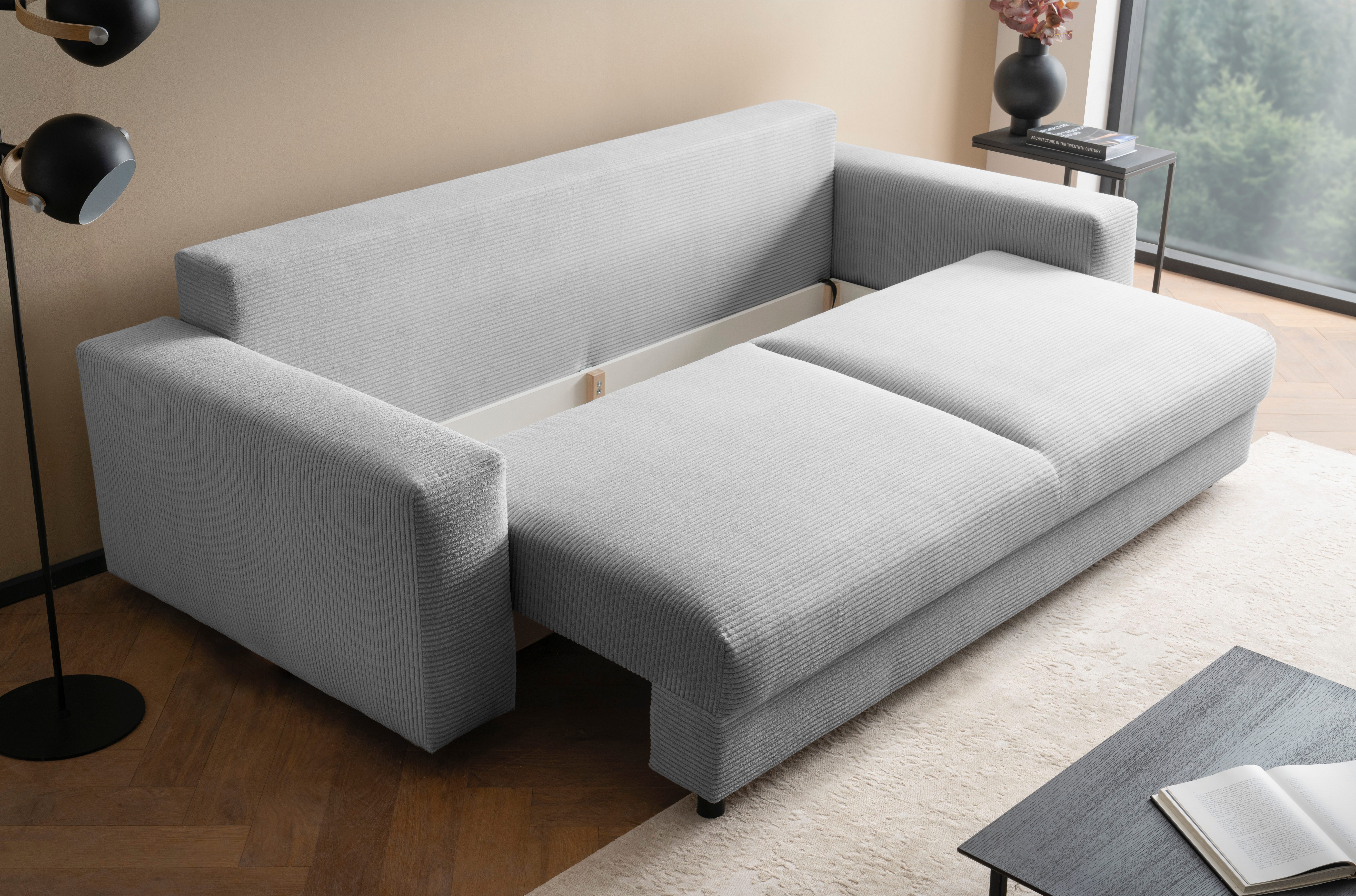 LeGer Home by Lena Gercke Slaapbank Imoga, kussen met slaapfunctie, 3-zits bank, bank met bedlade in moderne kleuren en stoffen, bedfunctie, ligoppervlak: 200x150 cm
