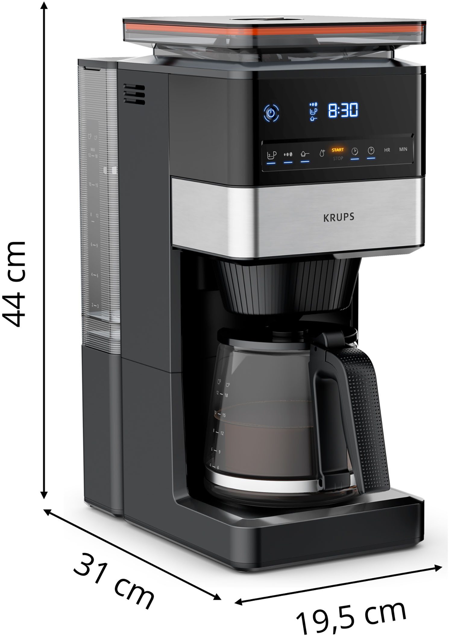Krups Filterkoffieapparaat KM8428 Grind Aroma XL