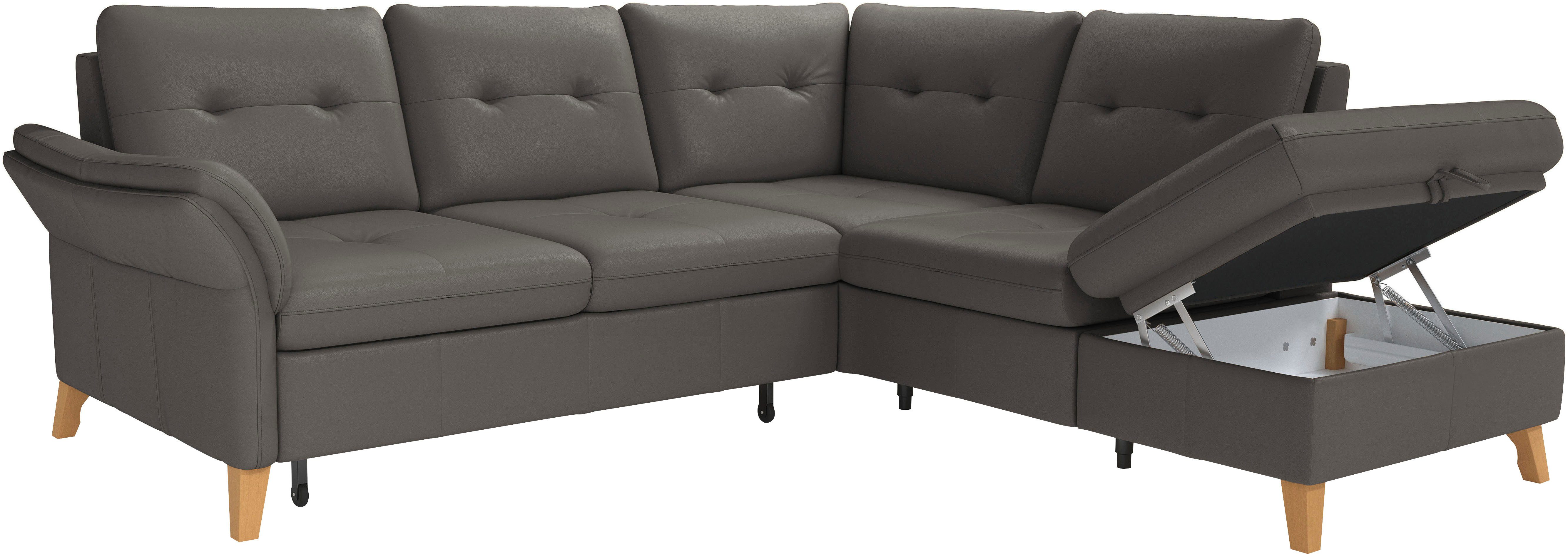 sit&more Hoekbank Göteborg inclusief zitdiepteverstelling, optioneel met bedfunctie & bedlade