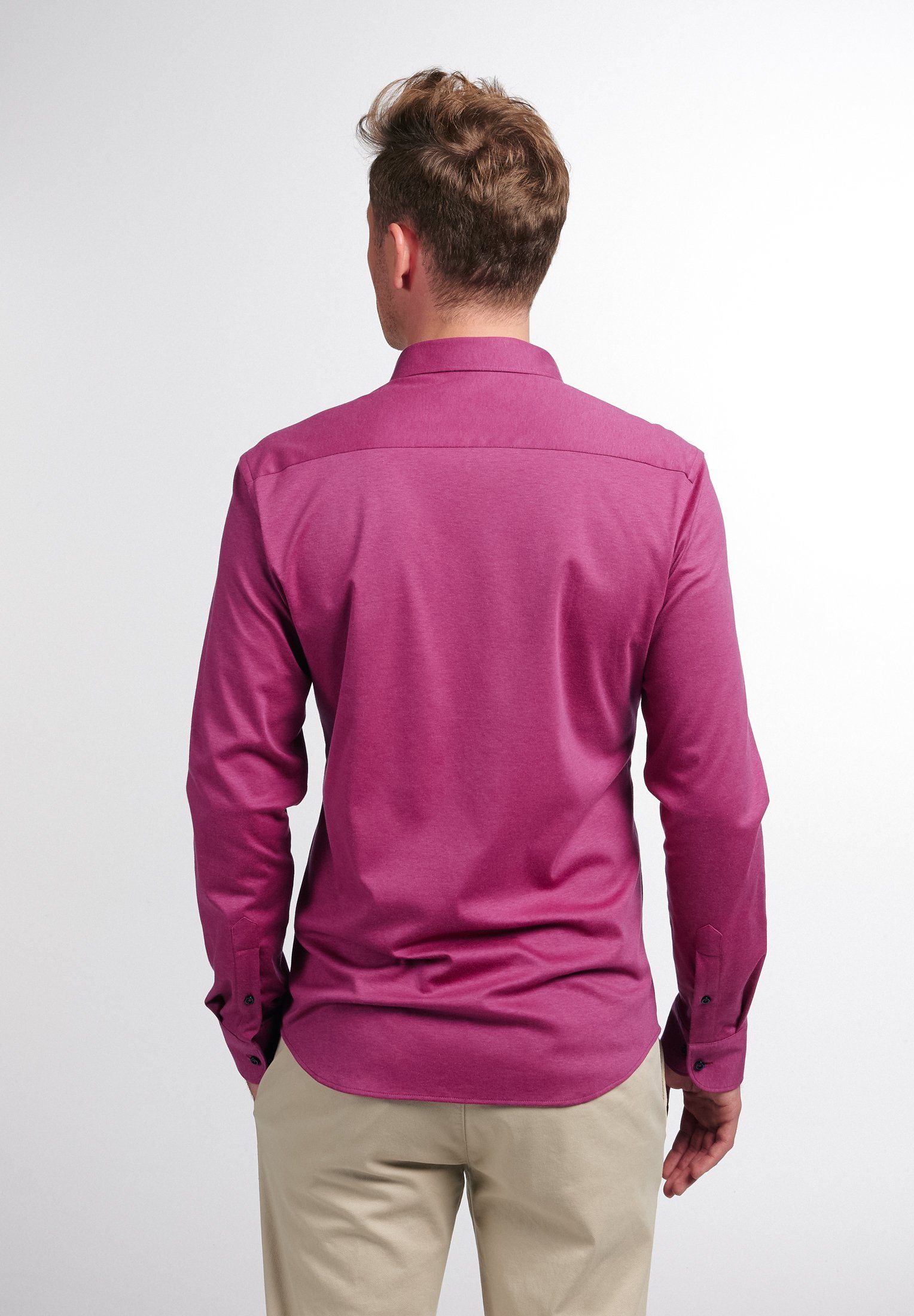 Eterna Overhemd met lange mouwen Slim fit NON IRON (strijkvrij)