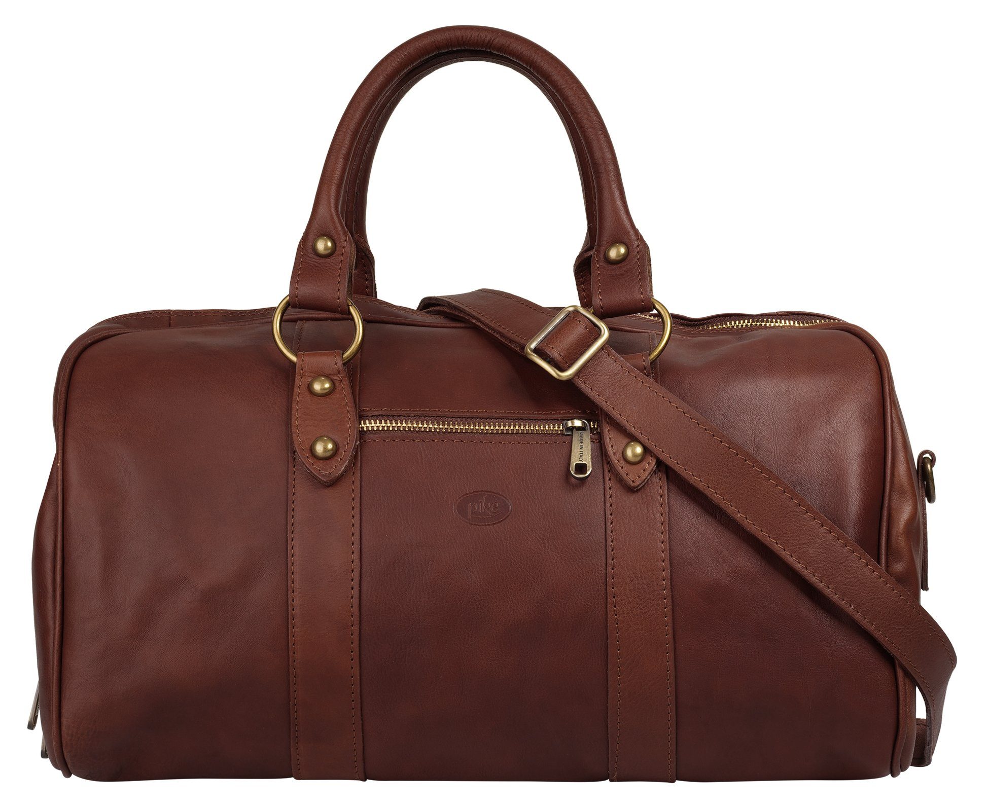 Piké Reistas echt leer, made in italy unisex tassen maat one size (42 x 31 x 20 cm - 26 l) bruin