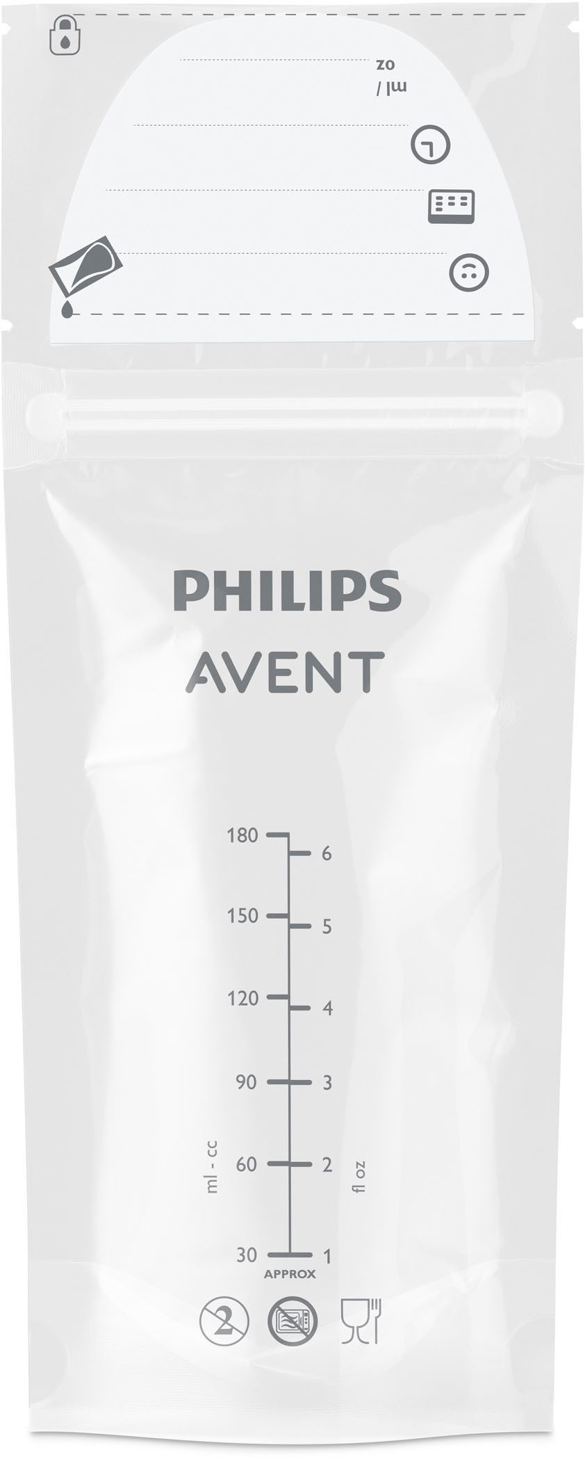 Philips AVENT Moedermelkzakje SCF603/25 reeds gesteriliseerd, met veilige dubbele zipsluiting