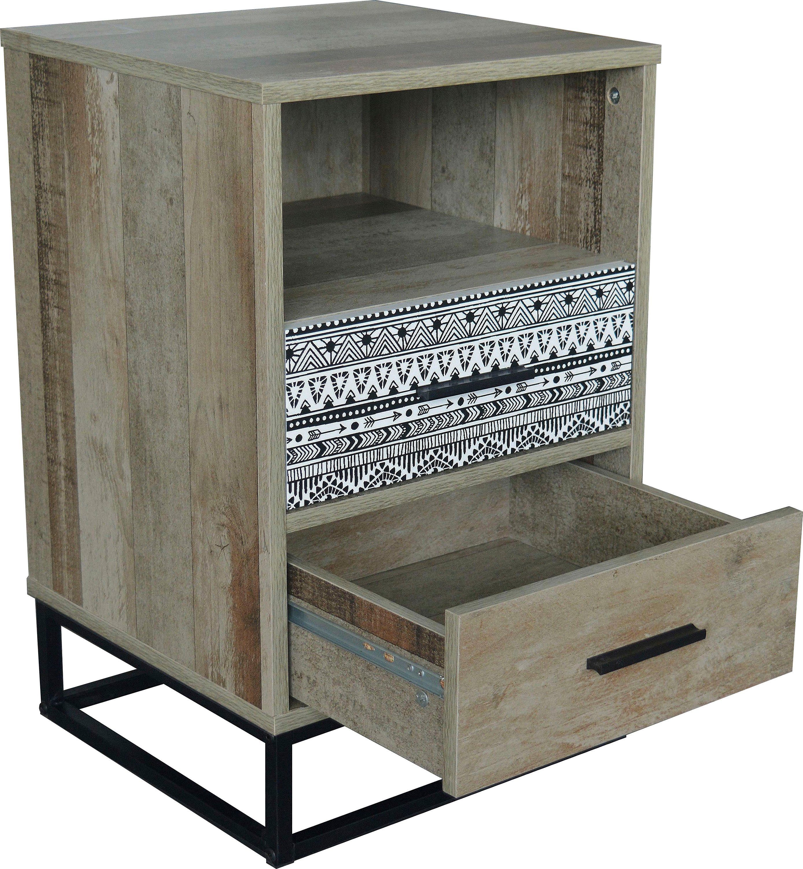 SIT Nachtkastje Skandi met decoratief patroon