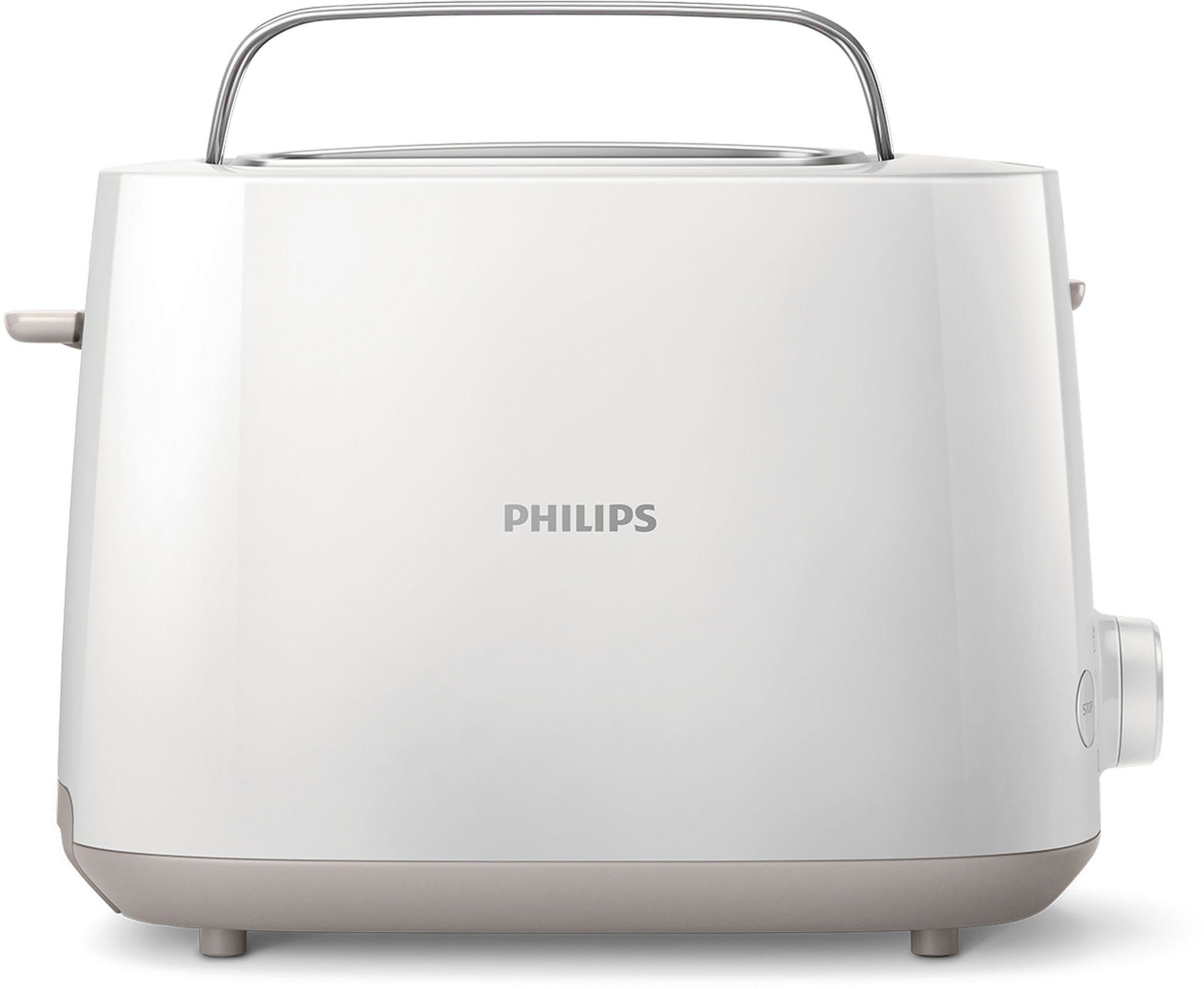 Philips Toaster HD2581/00 geïntegreerde opzethouder voor broodjes, wit