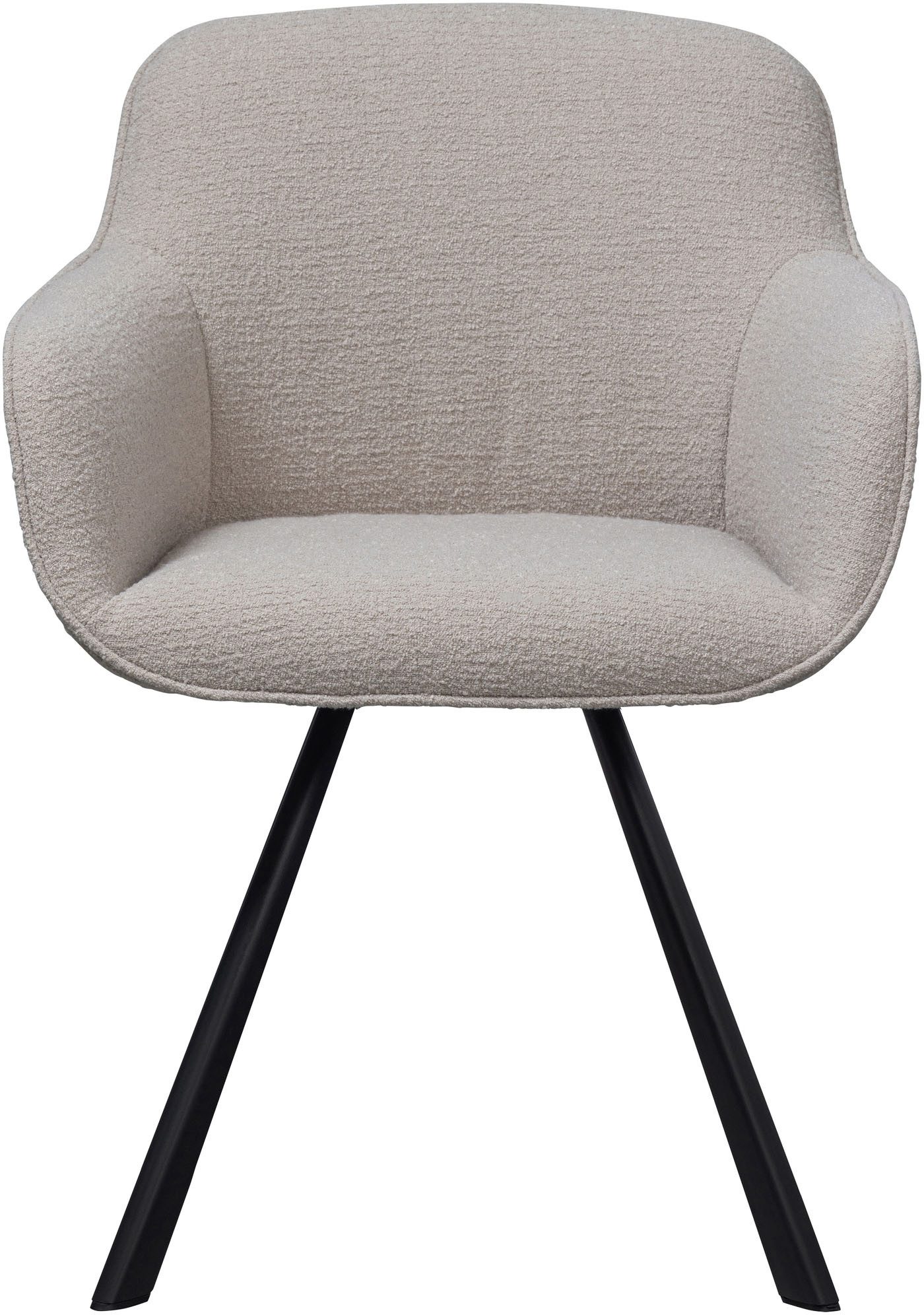 WOOOD Eetkamerstoel Juno gepolsterd met zacht bouclé, hoogte 79 cm x breedte 58 cm