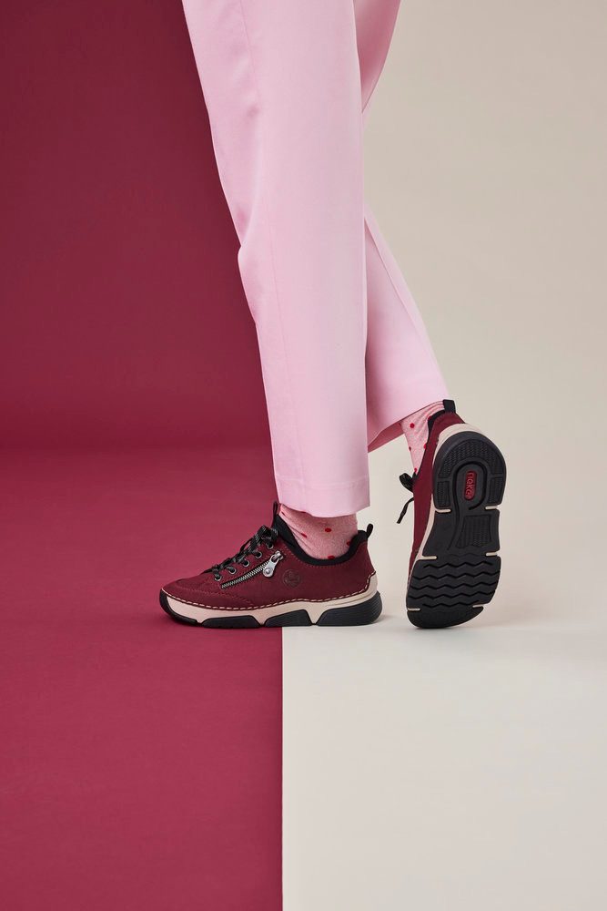 Rieker Slip-on sneakers , instapschoen, halfschoen, vrijetijdsschoen met zachte binnenzool