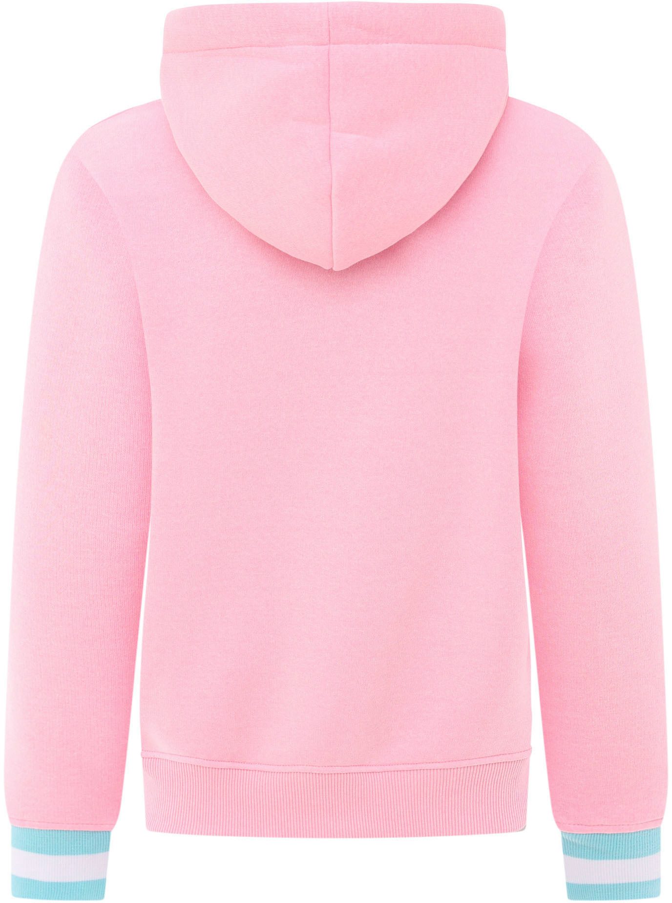 Zwillingsherz Hoodie met pailletten, capuchon en contrasterende boorden