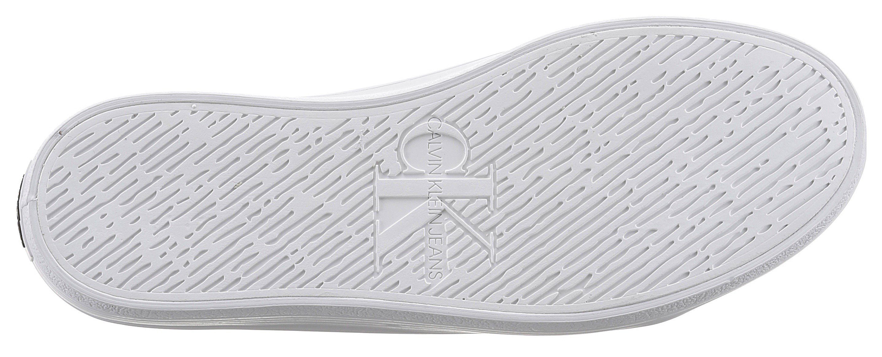 Calvin Klein Plateausneakers VULC FLATFORM LACEUP LOW LTH zachte schachtvering, vrijetijdsschoen, lage schoen, veterschoen
