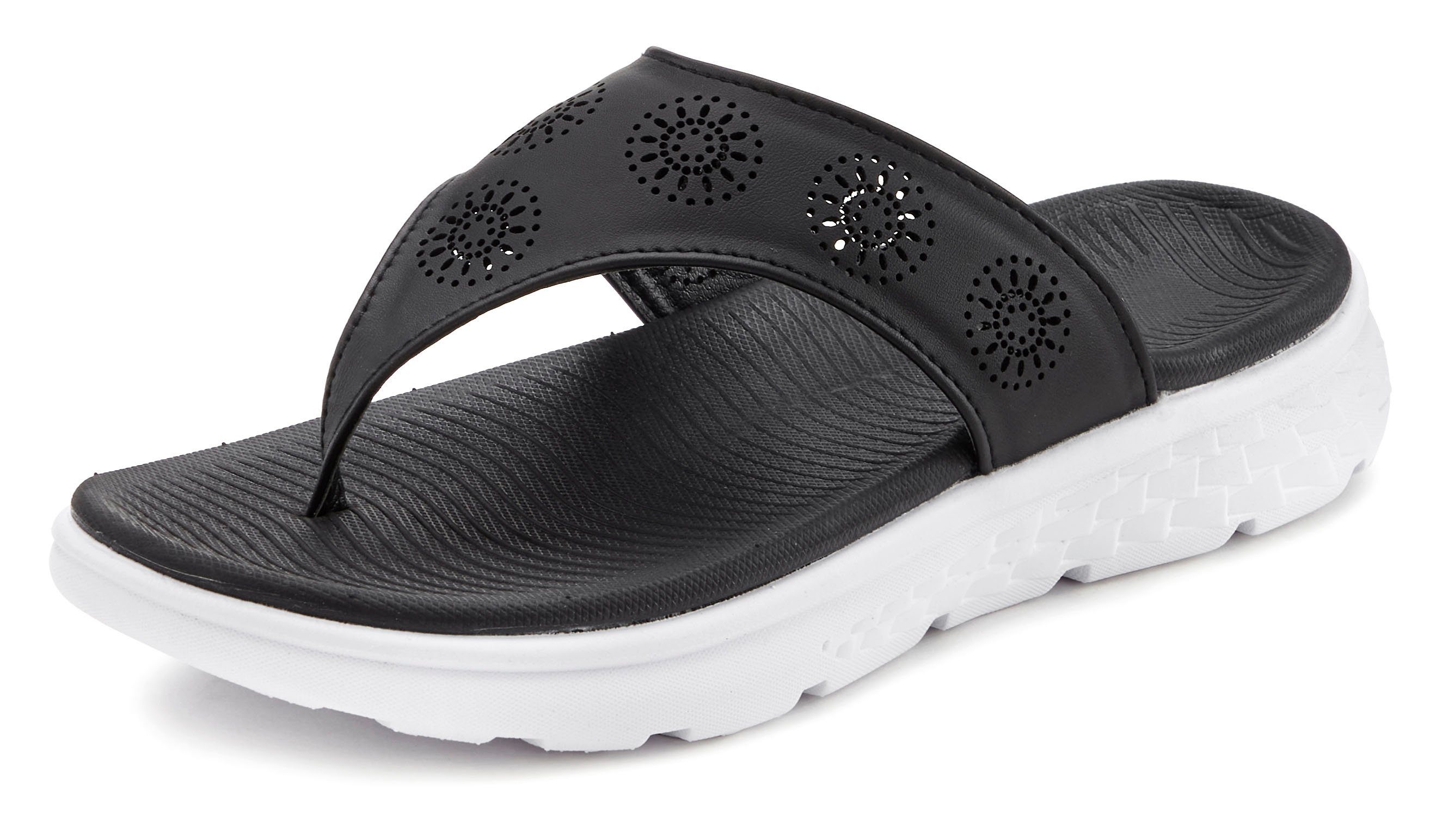 Vivance Teenslippers Pantoffel met uitsparingspatroon VEGAN