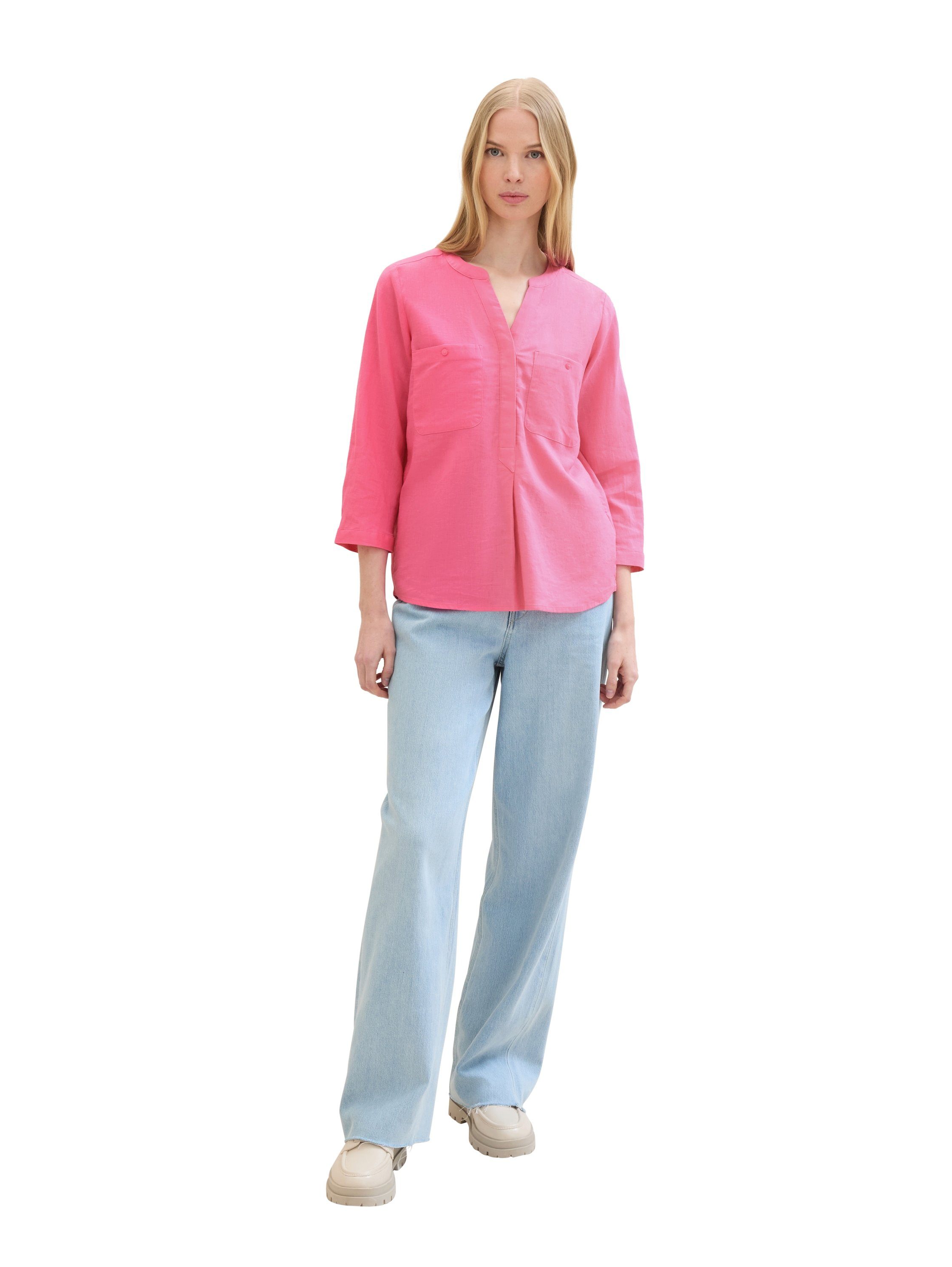 Tom Tailor Blouse zonder sluiting met linnen