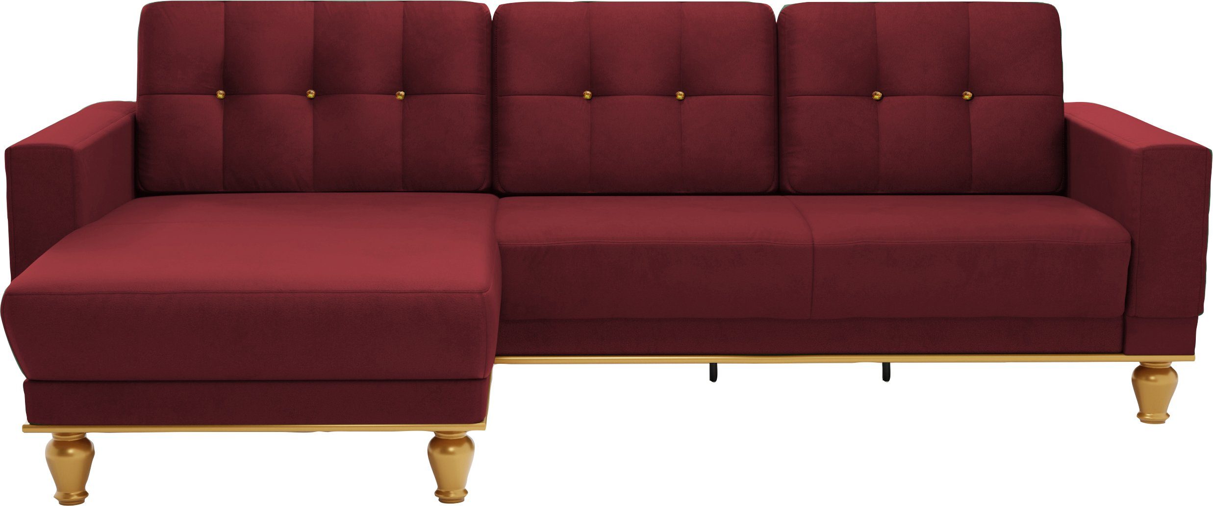 sit&more Hoekbank Orient 5 L-vorm met strassteentjes, naar keuze met slaapfunctie en bedkist