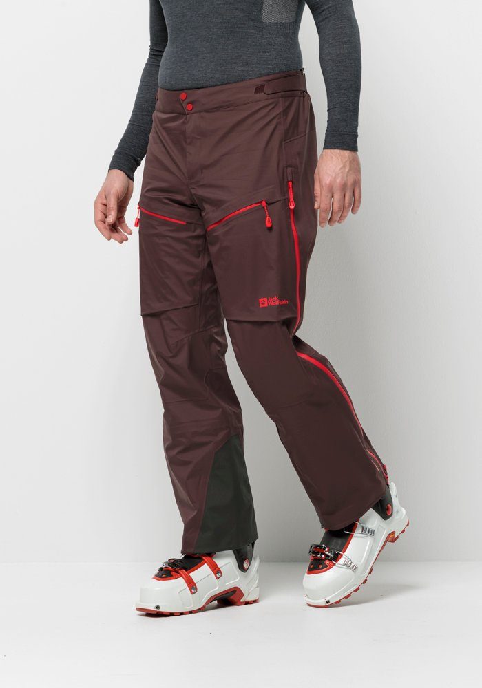 Jack Wolfskin Skibroek ALPSPITZE PRO 3L PANTS M heren broeken maat 50 bruin