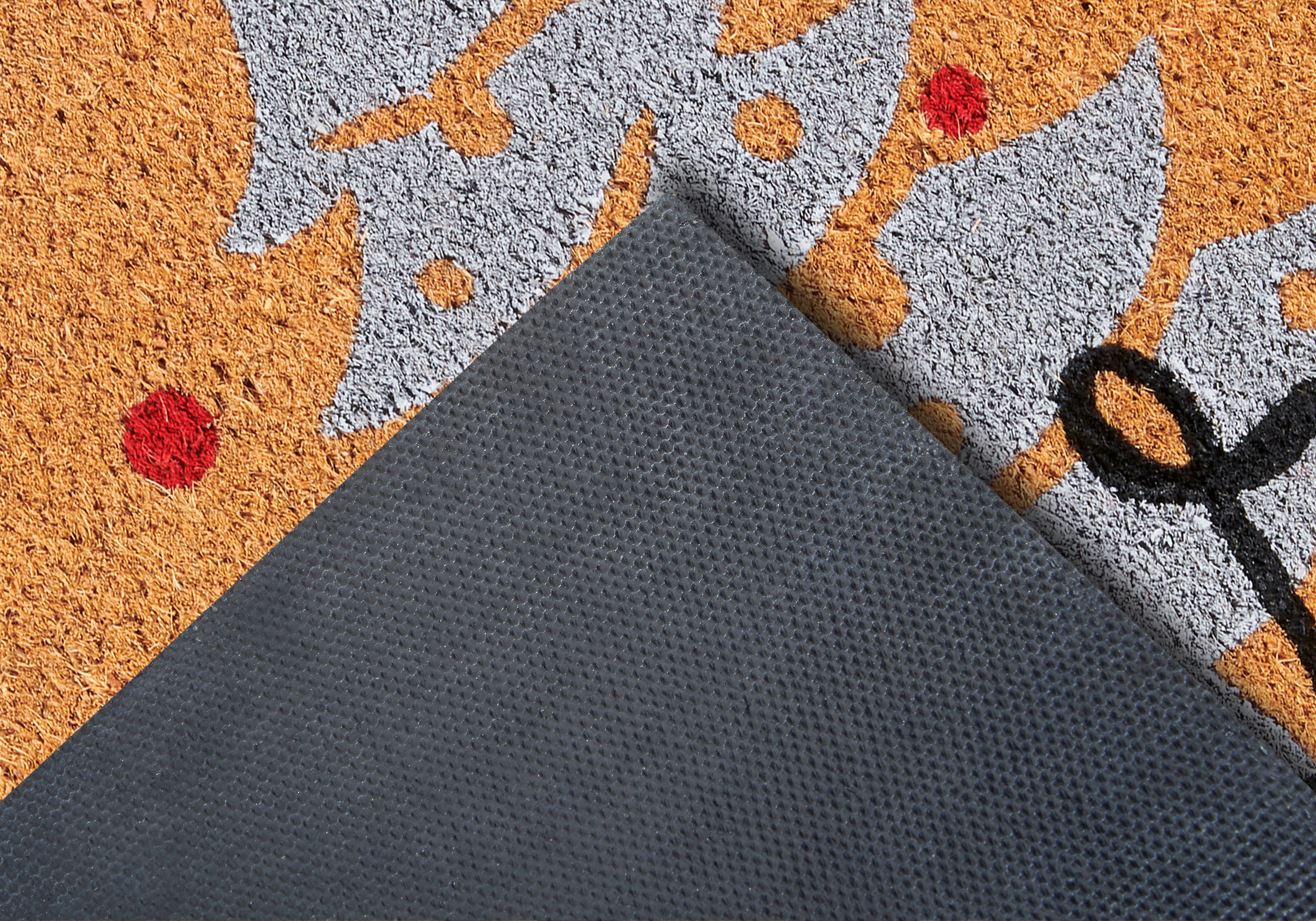 HANSE Home Mat Kokos Silver Christmas Gifts, deurmat Vuilafstotende mat, antislip, buiten, kerst, kokosmat, gang