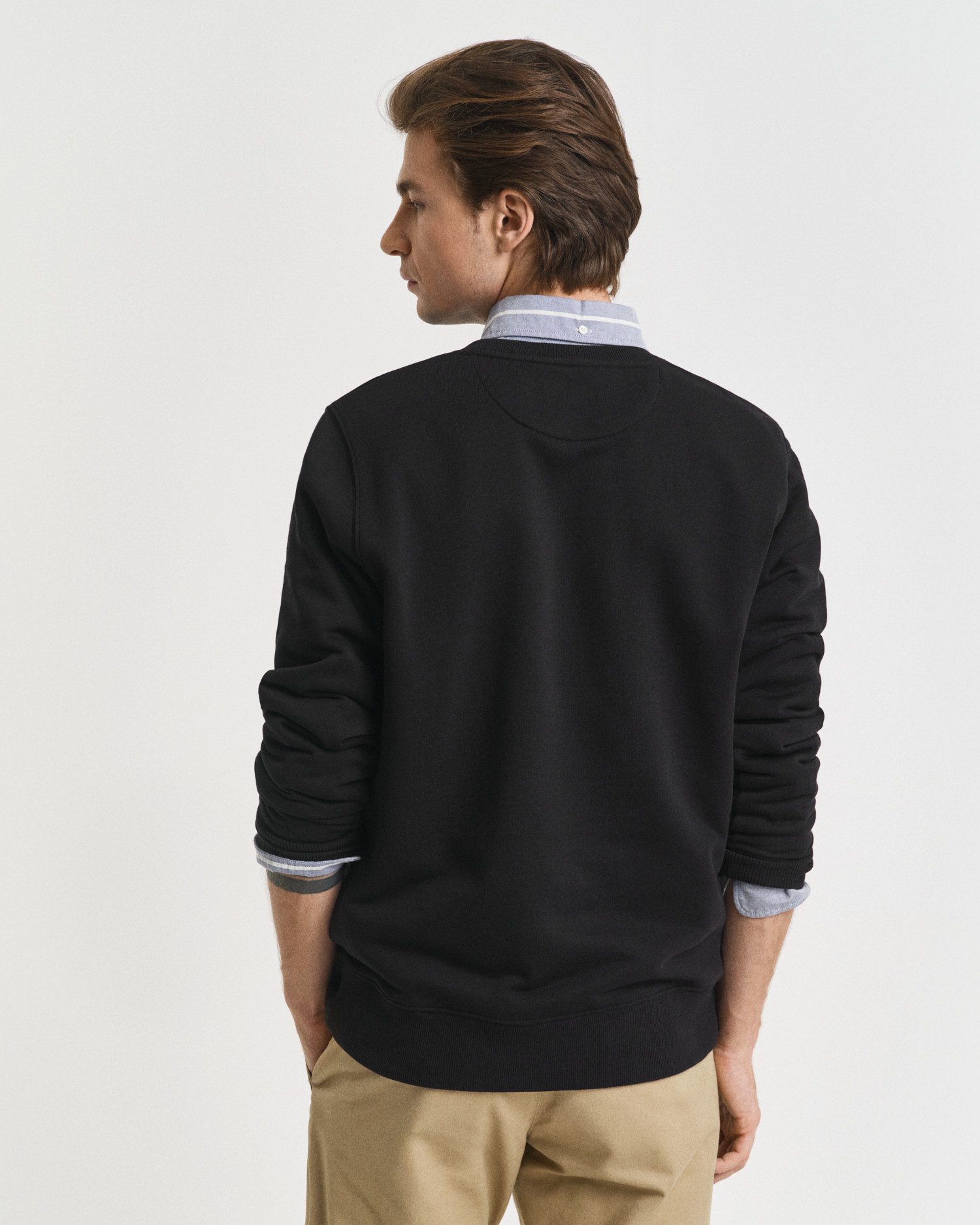 Gant Sweatshirt REG SHIELD C-NECK SWEAT met logoborduursel op borsthoogte