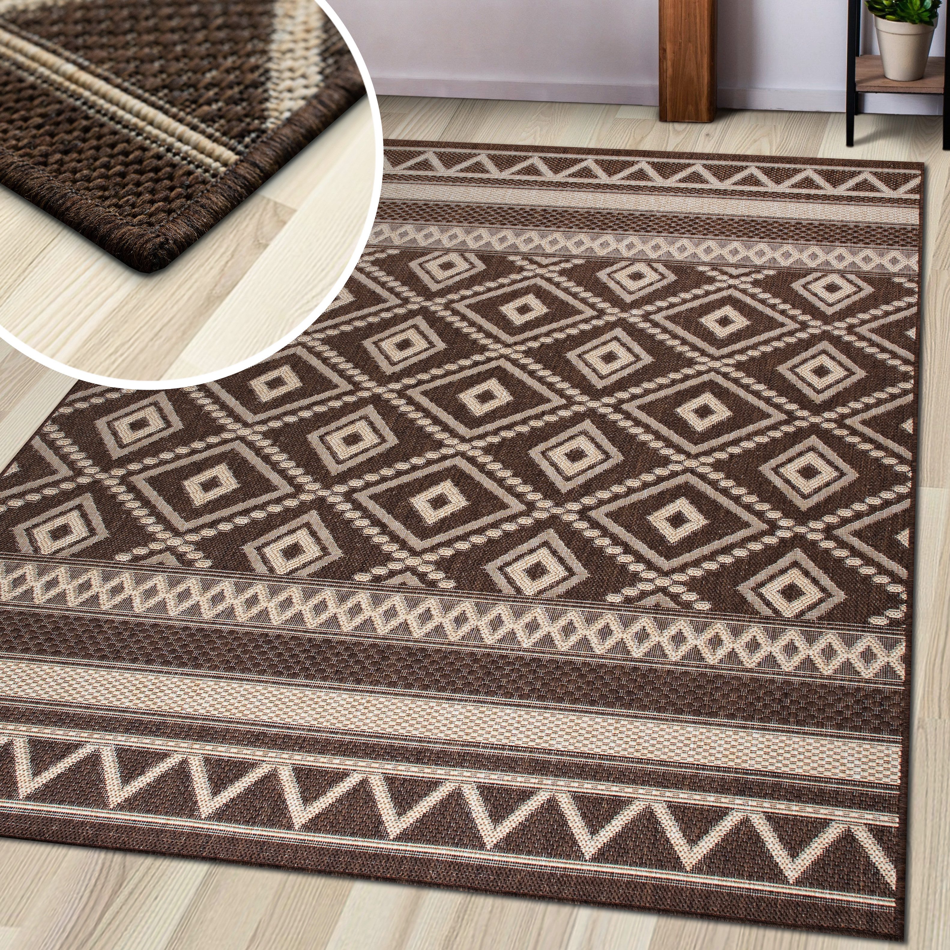my home Vloerkleed Toronto is ook als loper verkrijgbaar Geschikt voor binnen en buiten, sisal-look, weerbestendig & uv-bestendig, boho