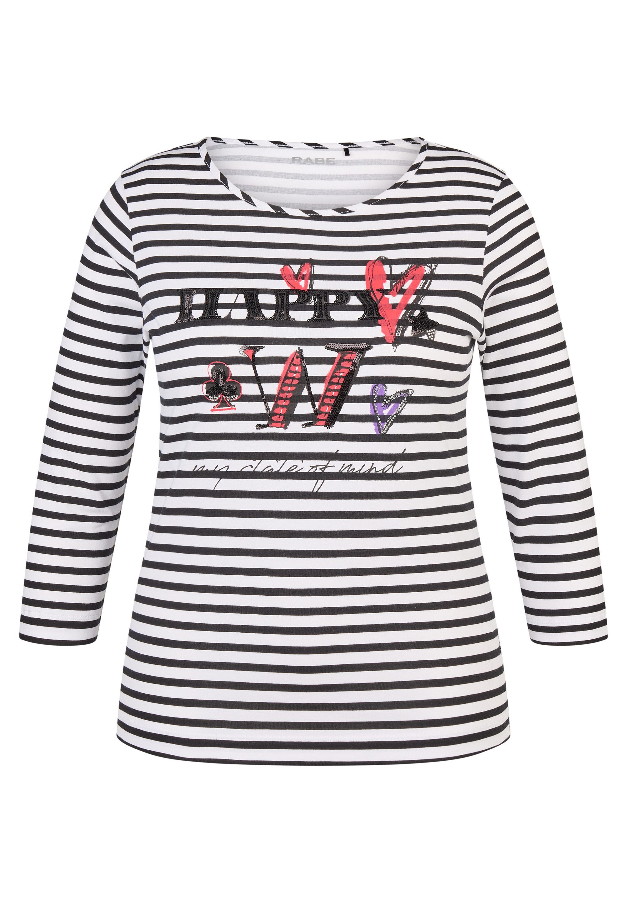 Rabe Shirt met 3/4 mouwen met belettering