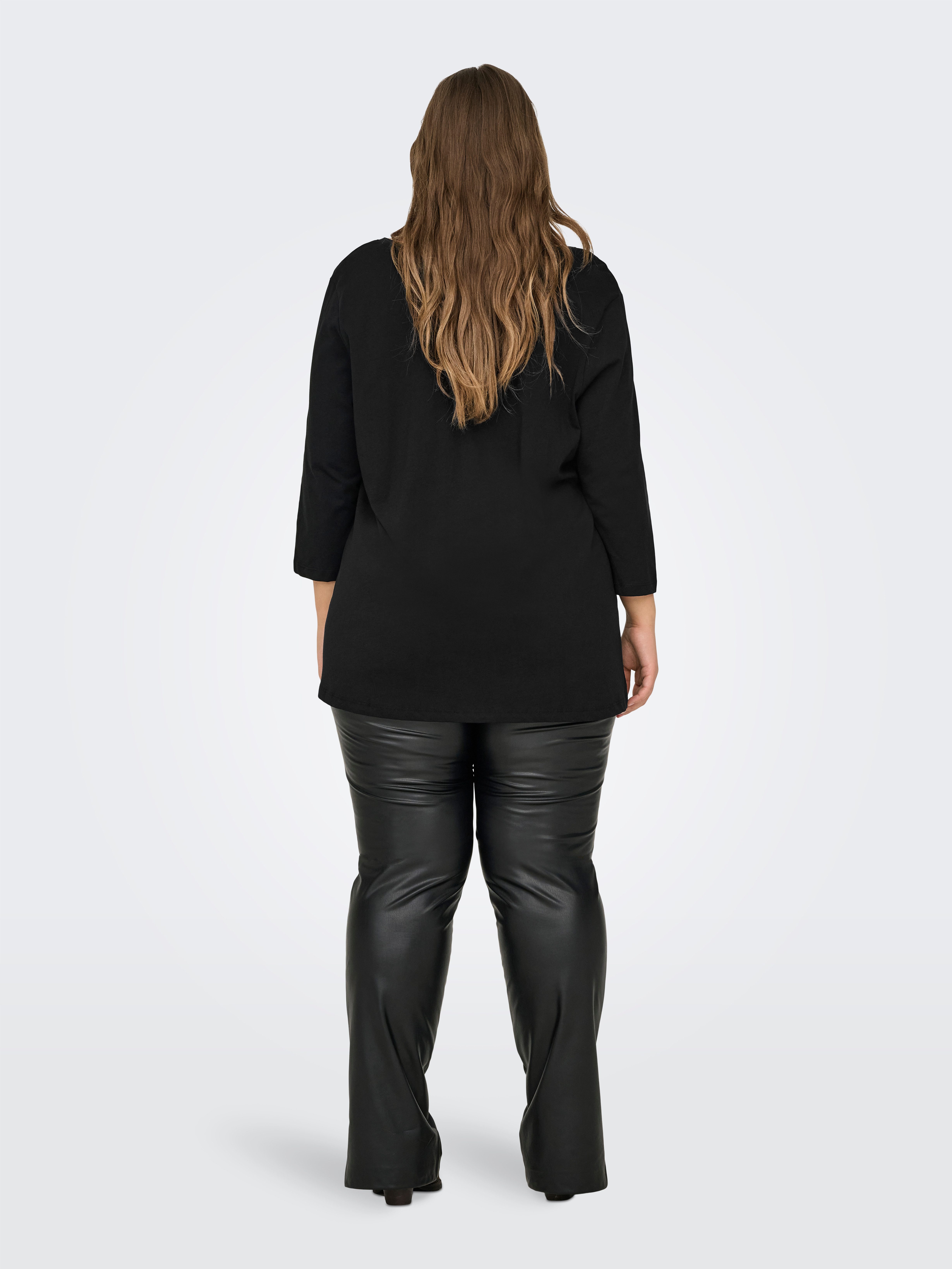 ONLY CARMAKOMA Shirt met 3 4 mouwen CARBONNIE LIFE 3 4 V-NECK A-SHAPE JRS
