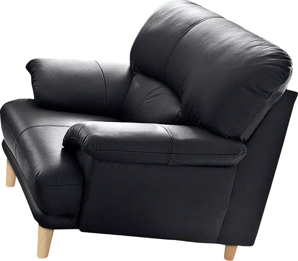 TRENDMANUFAKTUR Fauteuil Cecilia, loungestoel, Italiaans ontwerp, comfortabele armleuningen fauteuils zwart