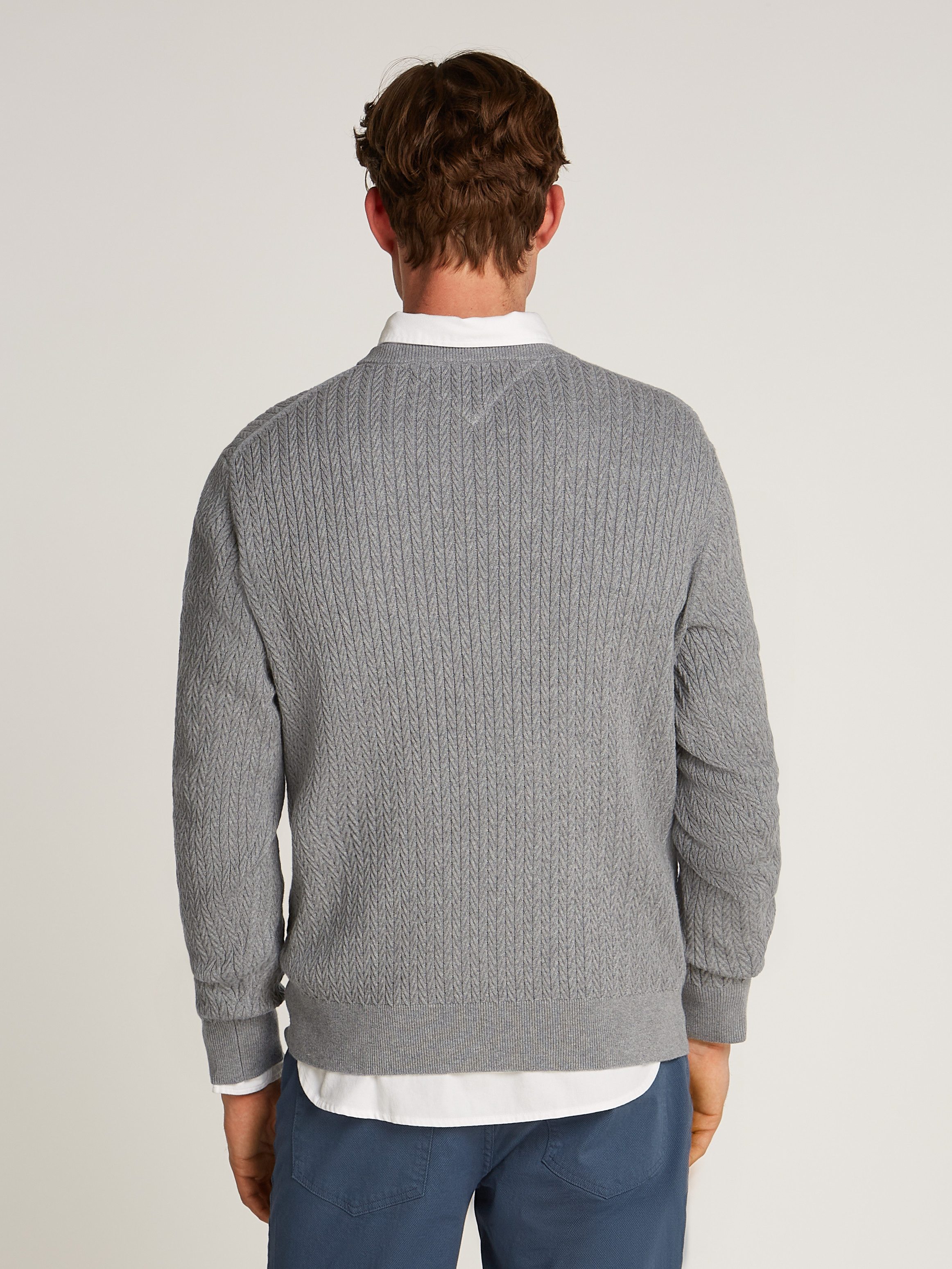 Tommy Hilfiger Gebreide trui HERRINGBONE STRUCTURE C NK