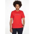 tommy hilfiger t-shirt linear flag tee rood