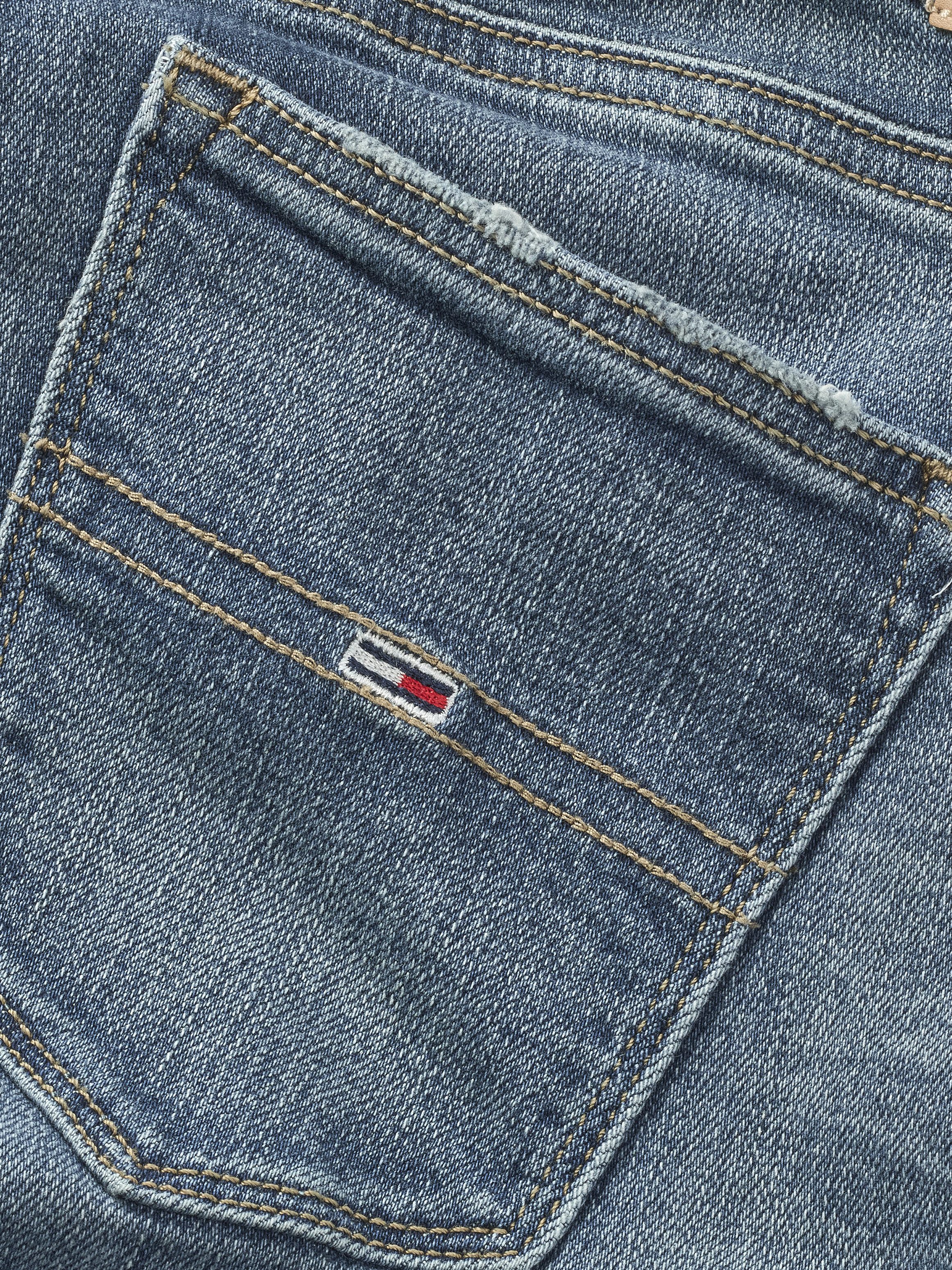TOMMY JEANS Skinny fit jeans Nora Mid Rise Skinny Fit met wasbeurt met logo-badge