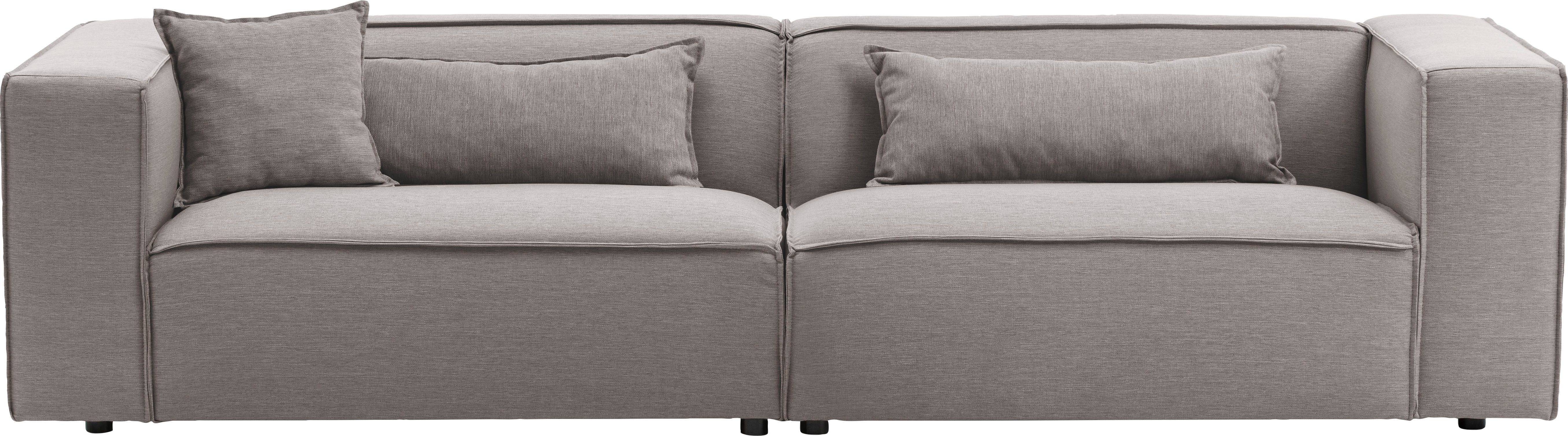 LeGer Home by Lena Gercke 3-zitsbank PIARA, bank met biesnaad, sofa in cord of linnenlook