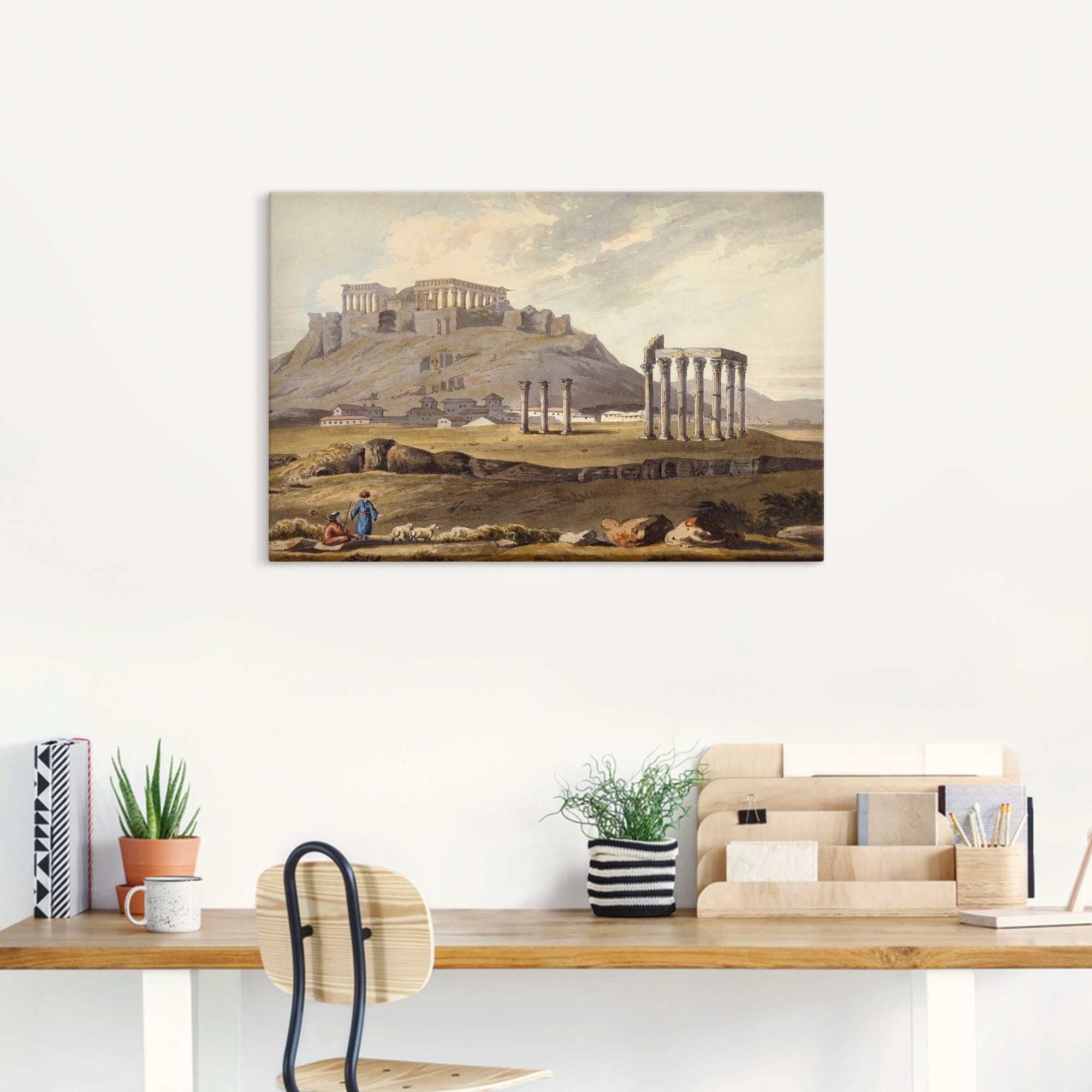 Artland Artprint op linnen De tempel van de olympische Zeus