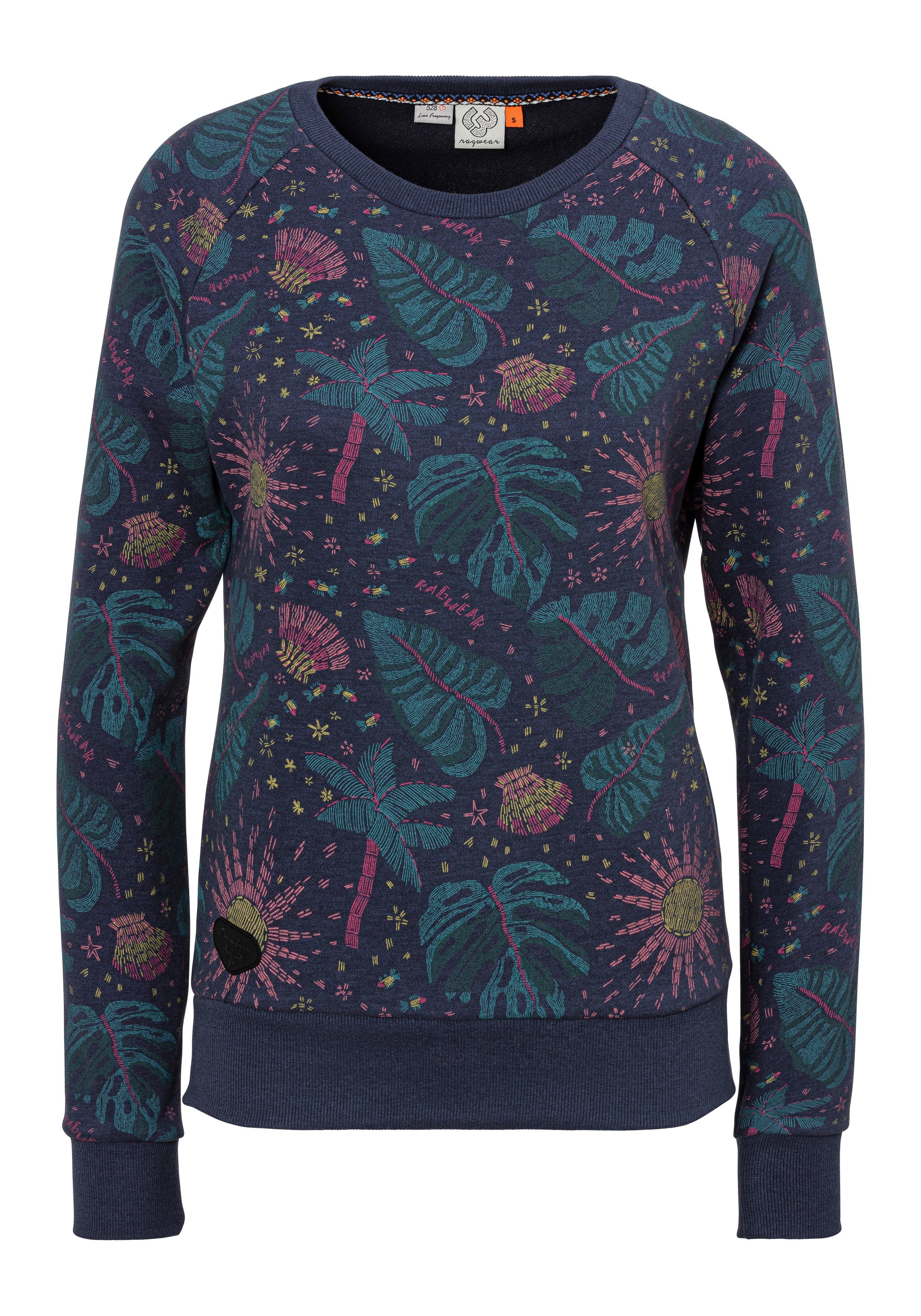 Ragwear Sweatshirt JOHANKA PRINT met zomerse all-over print