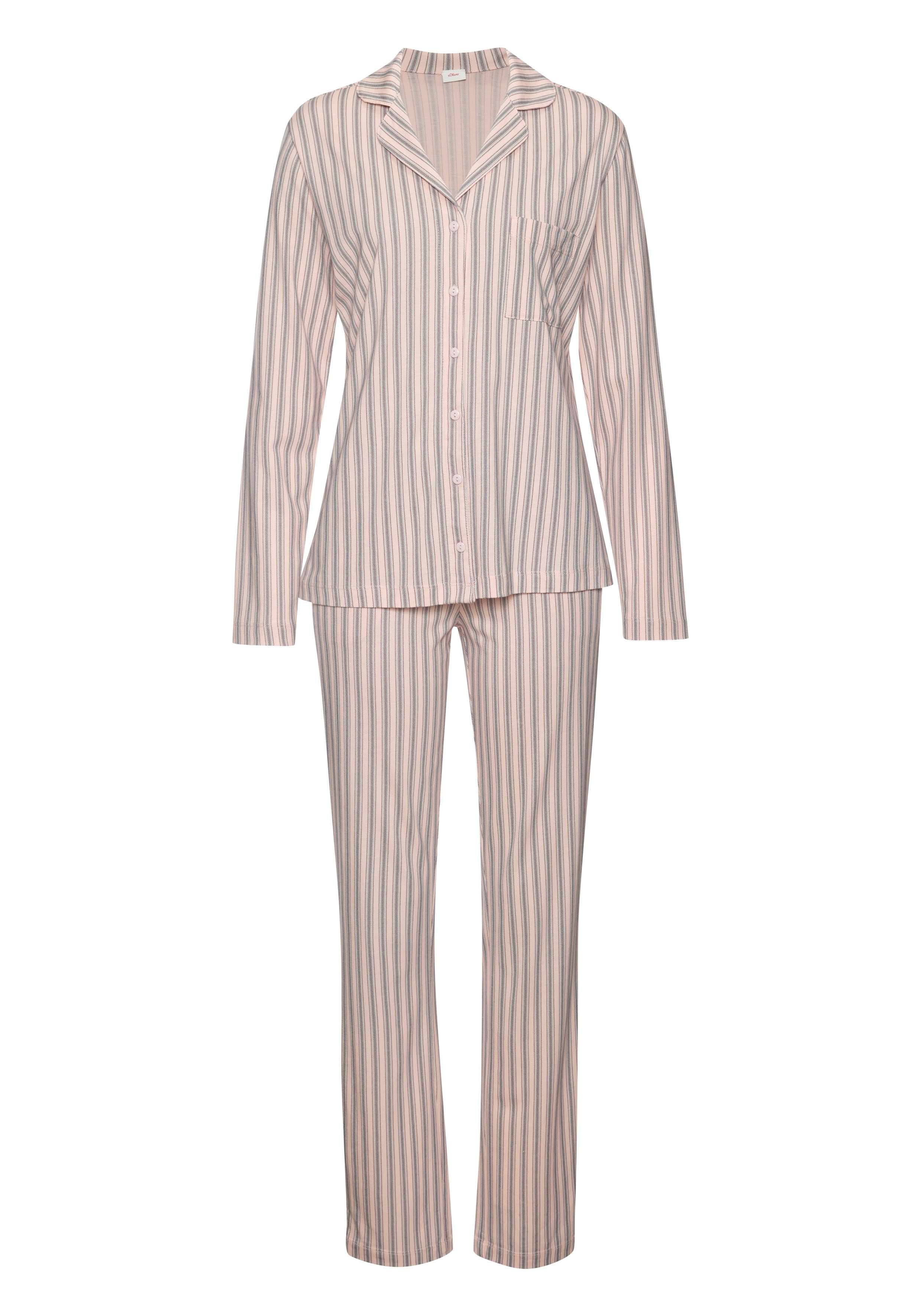 s.Oliver RED LABEL Beachwear Pyjama in klassieke stijl (set, 2-delig)