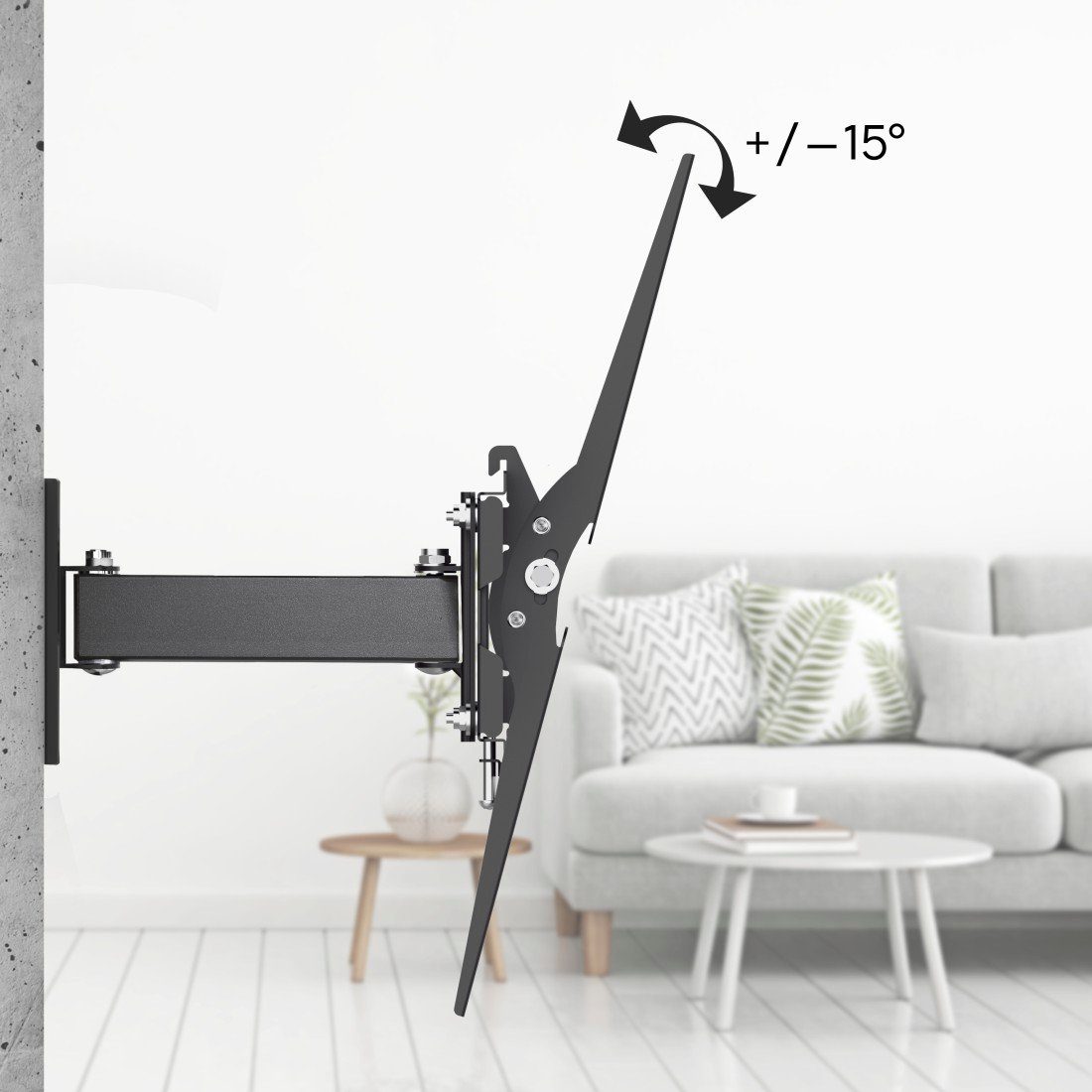 Hama Tv-wandhouder Draaibaar, volledig beweeglijk, 81 - 165 cm (32"- 65"), 43", 50", 55"