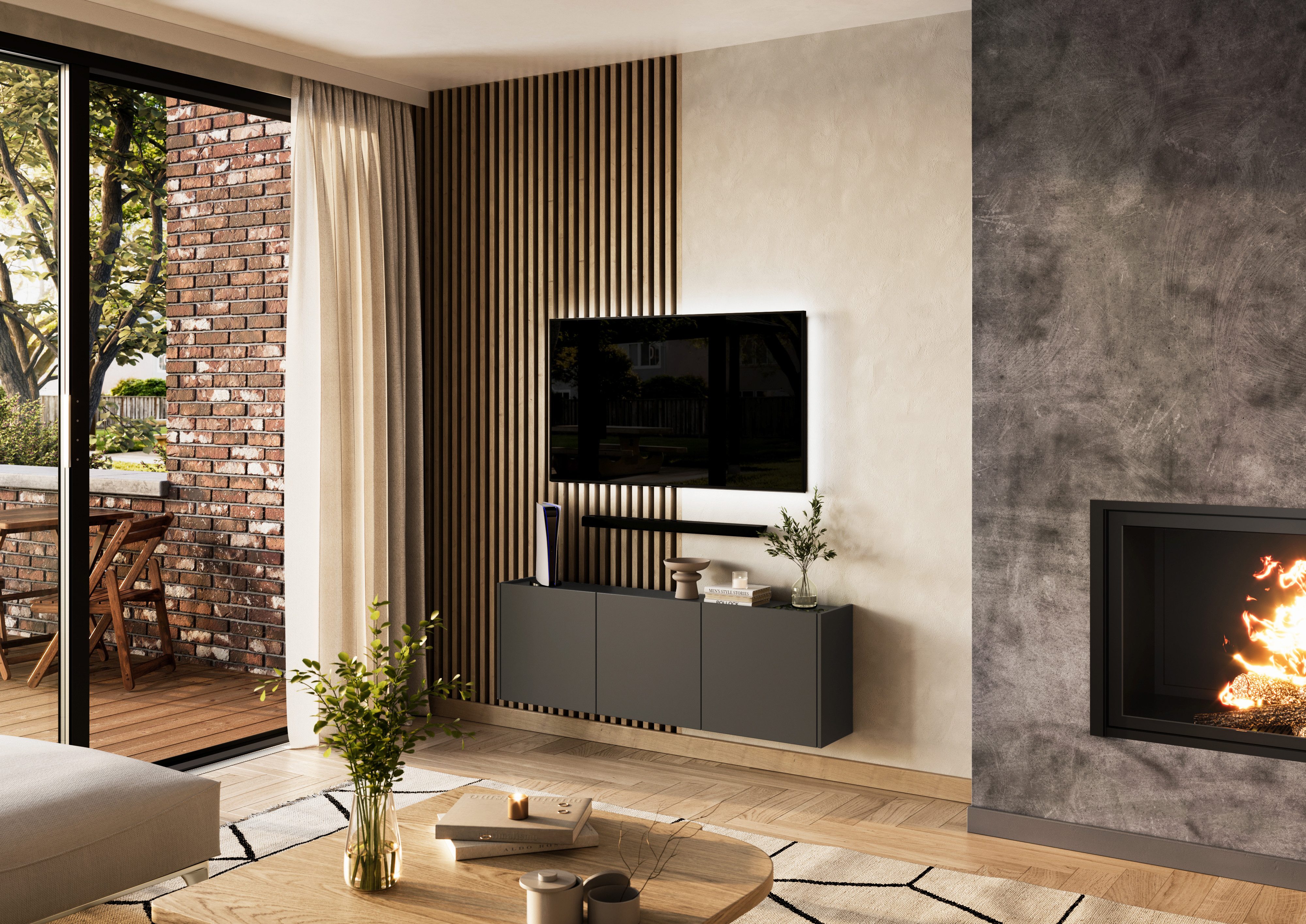 GERMANIA Multifunctionele kast Libbiano met balkonlook