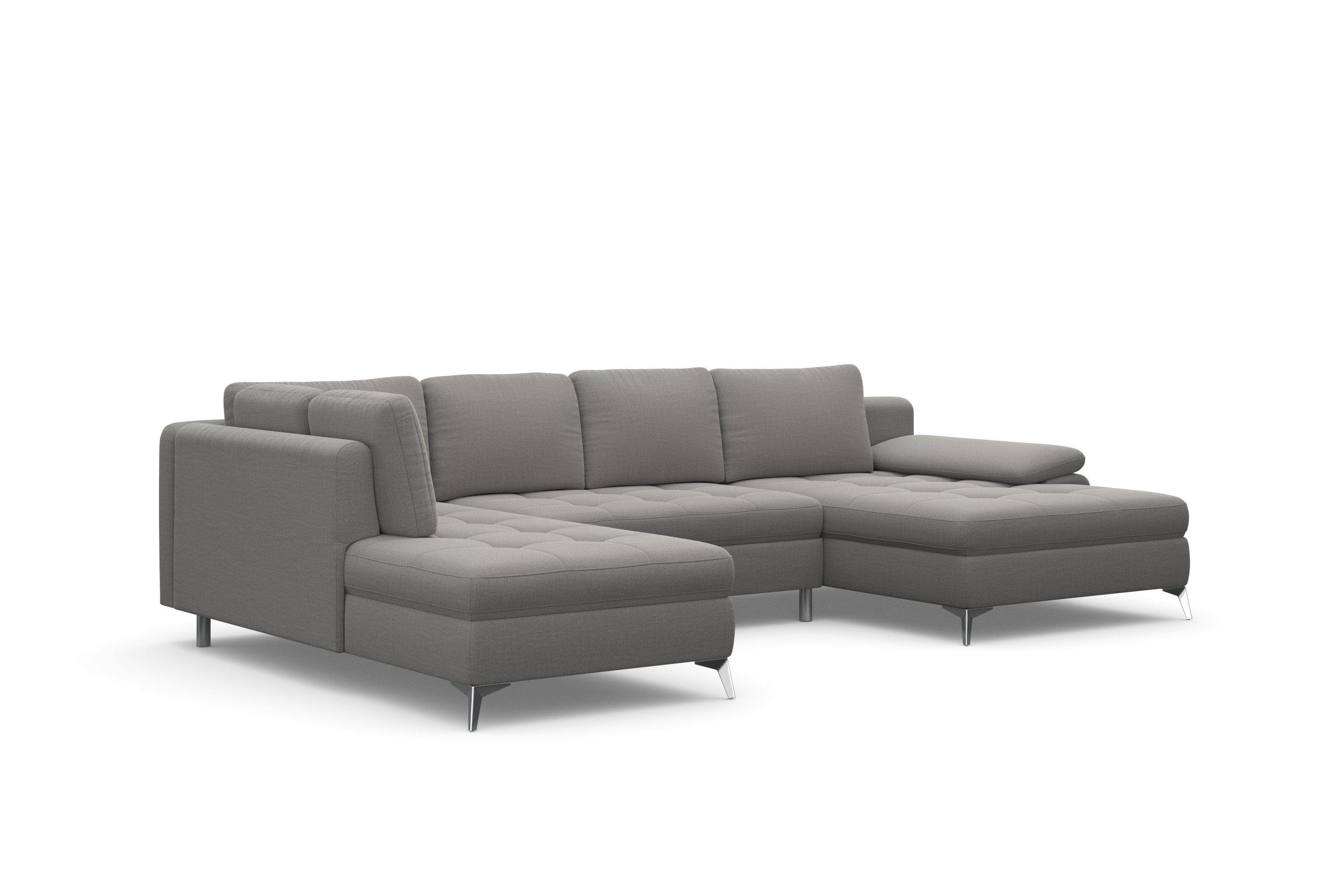 sit&more Zithoek Latigo U-vorm met récamier, naar keuze met slaapfunctie en bedkist