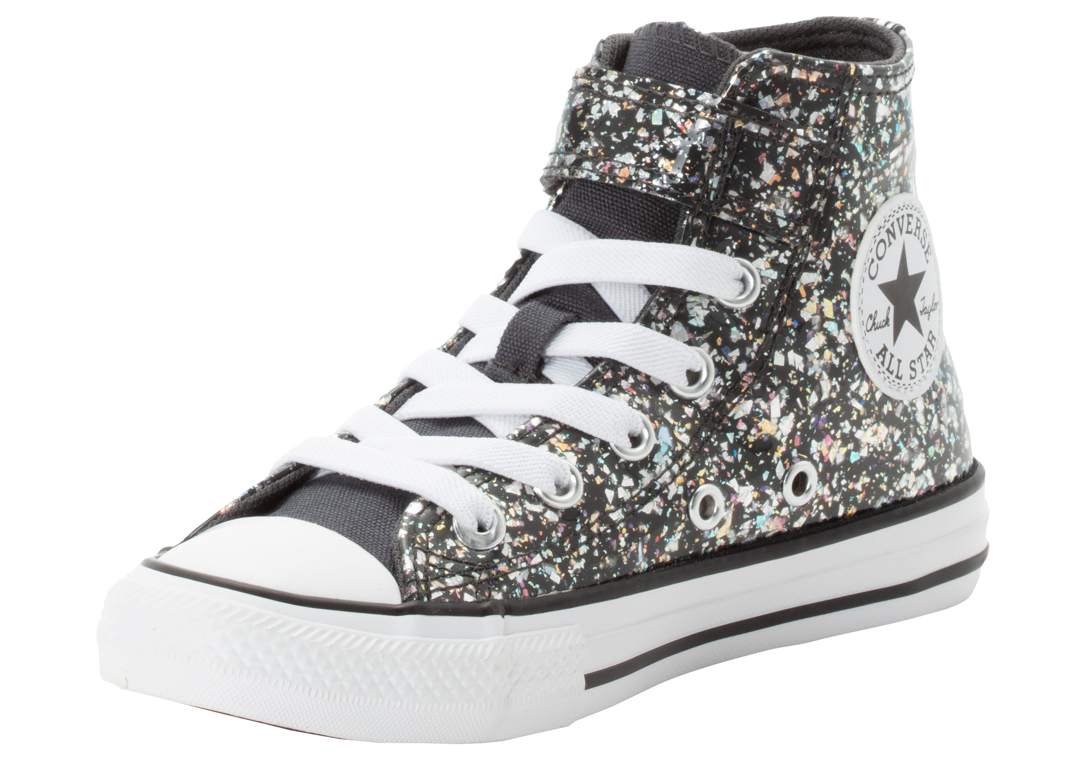 Converse Sneakers CHUCK TAYLOR ALL STAR GLITTER EASY-ON meisjes lage sneakers maat 35 EU zwart