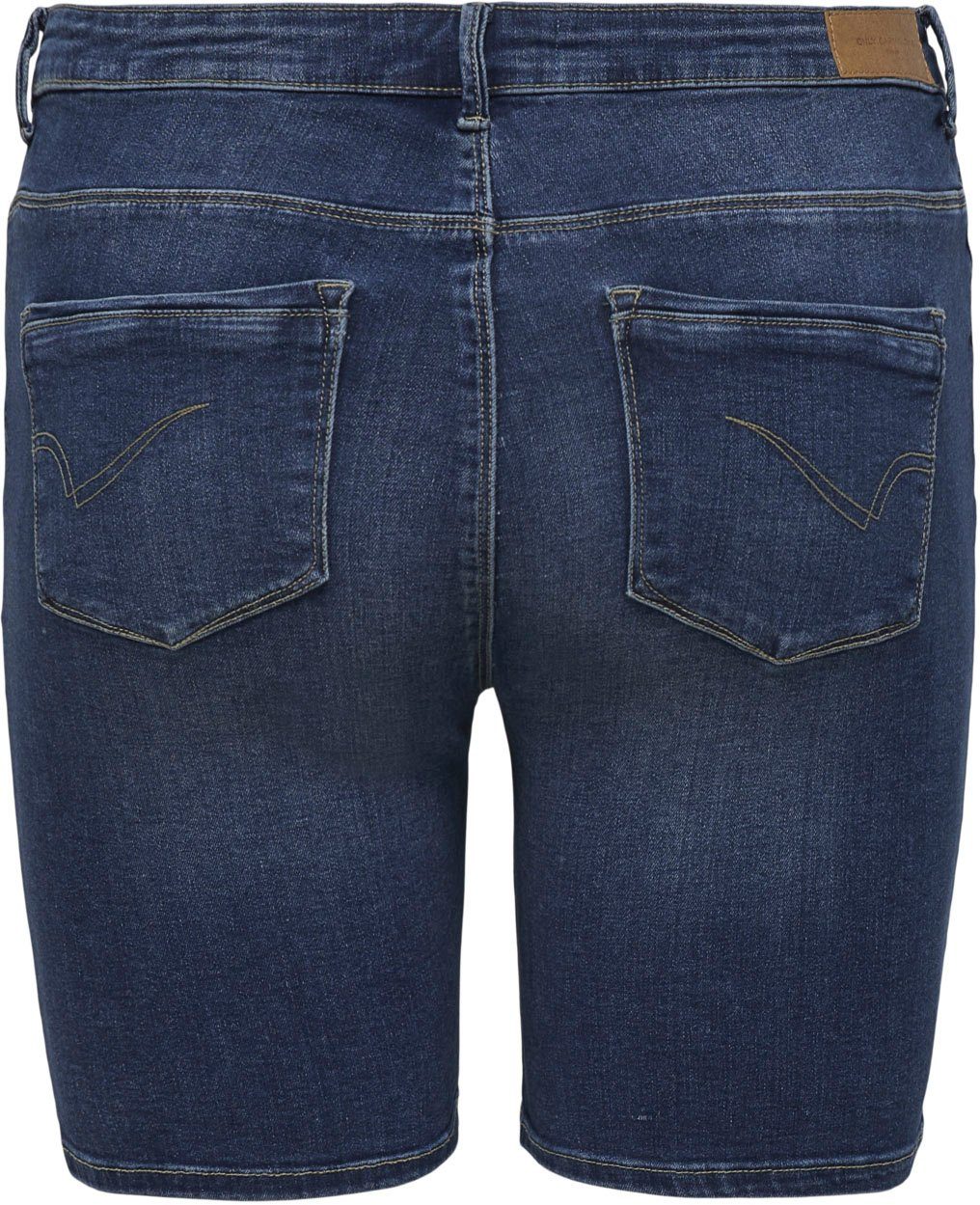 ONLY CARMAKOMA Jeansshort met lichte used-effecten