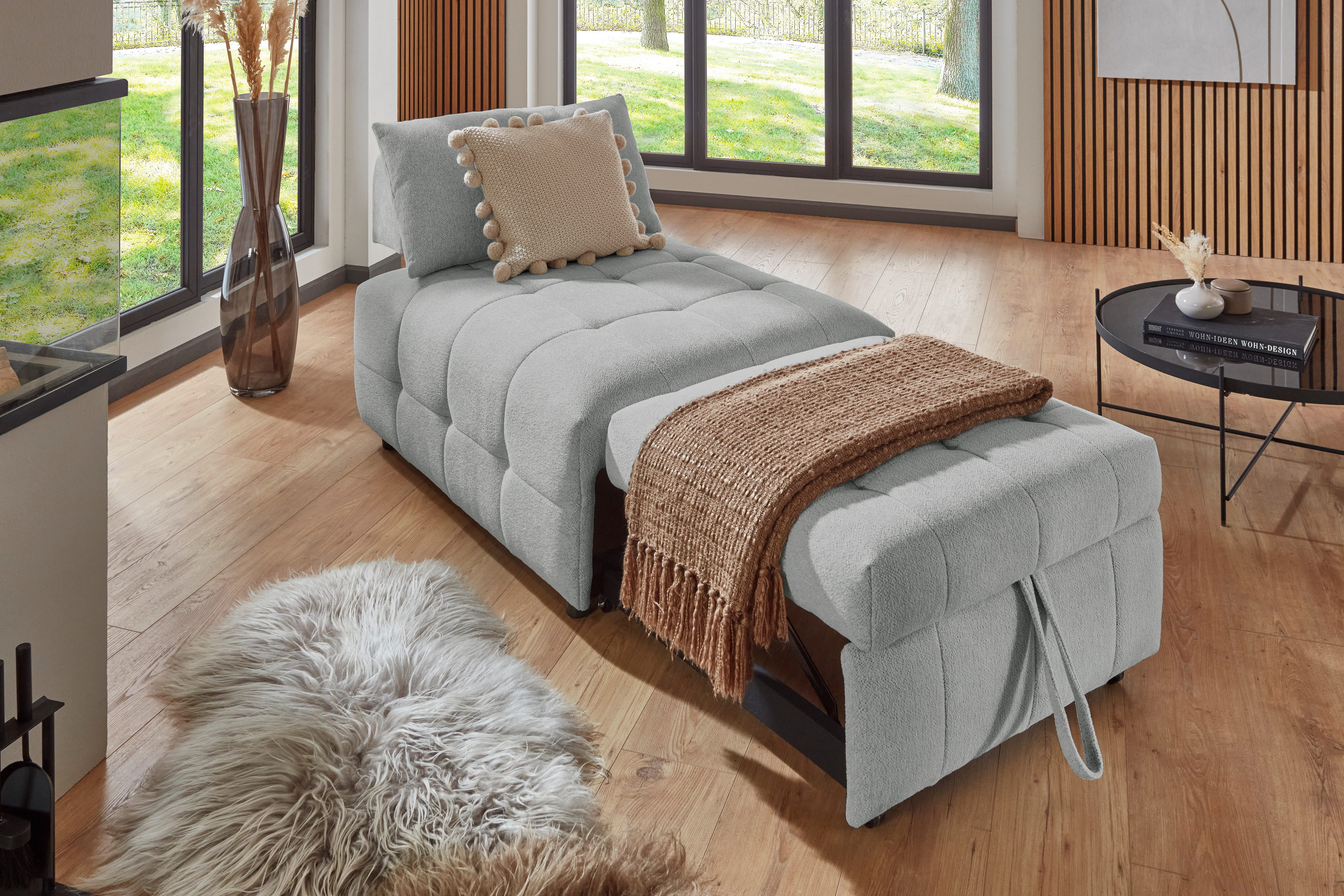 ATLANTIC home collection Bank Fabio Slaapstoel met zitdiepteverstelling