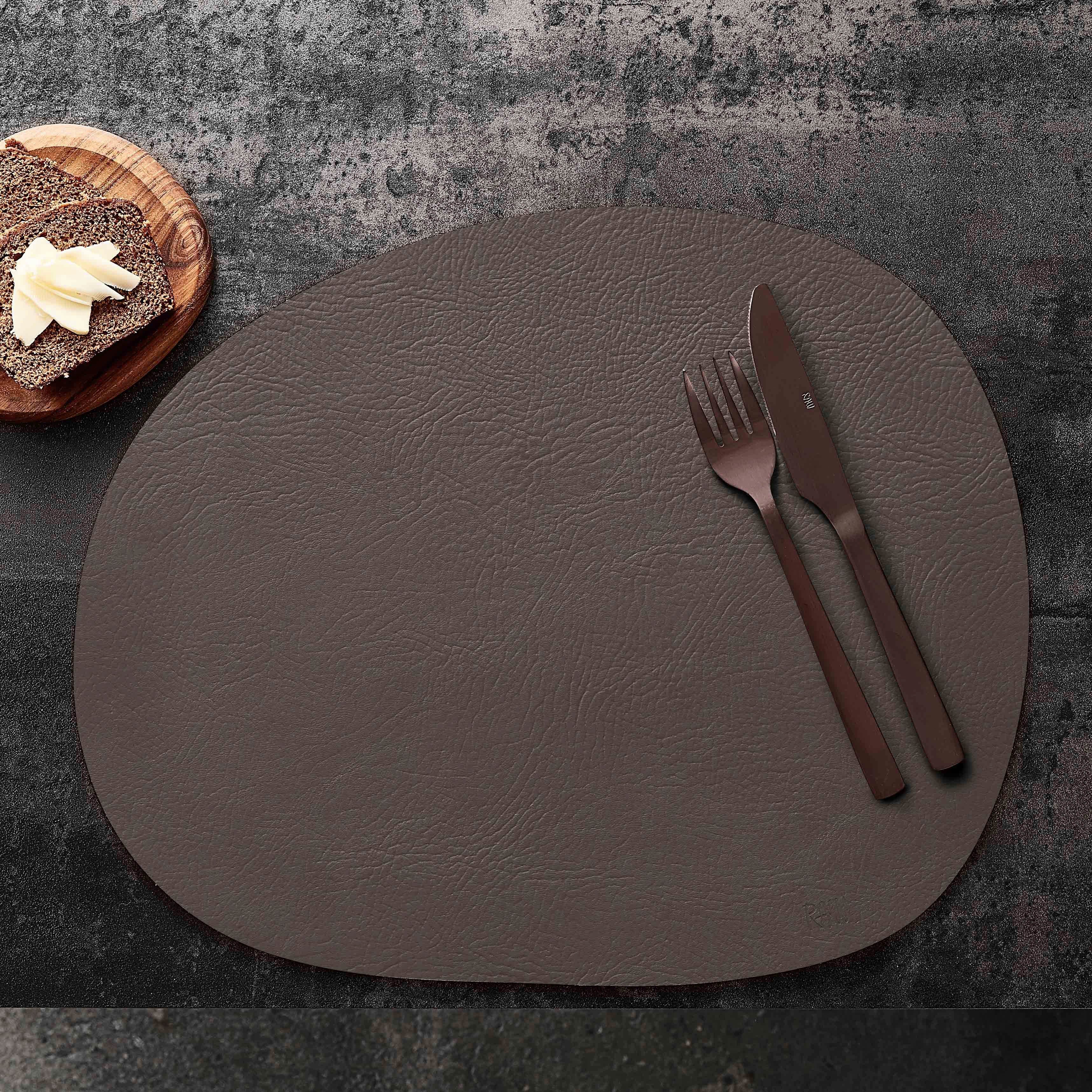 aida RAW Set placemats Buffallo 95% gerecycled leer (set, 4 stuks)