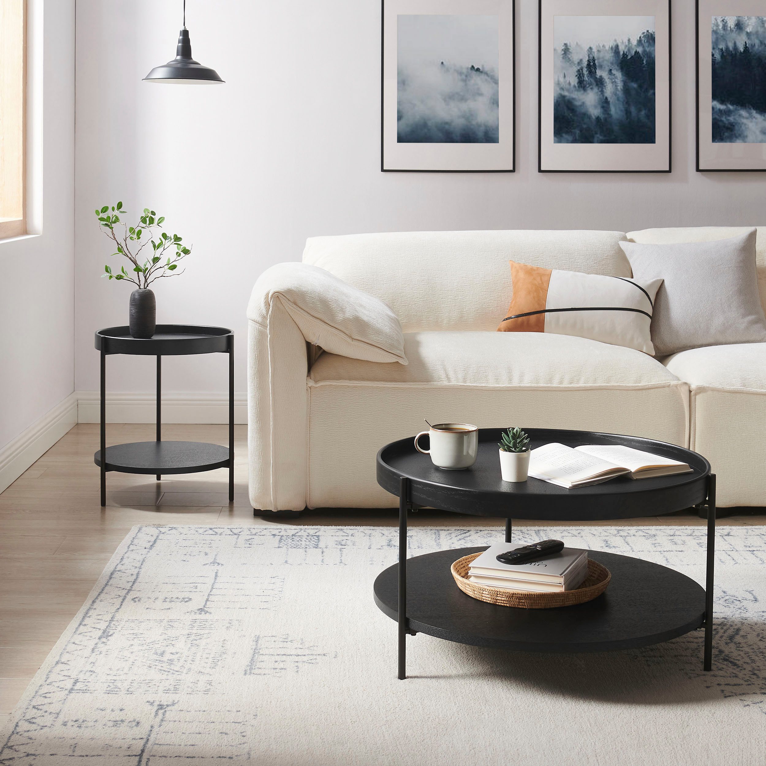 SalesFever Salontafel met elk 2 opbergruimtes (set, 2 stuks)