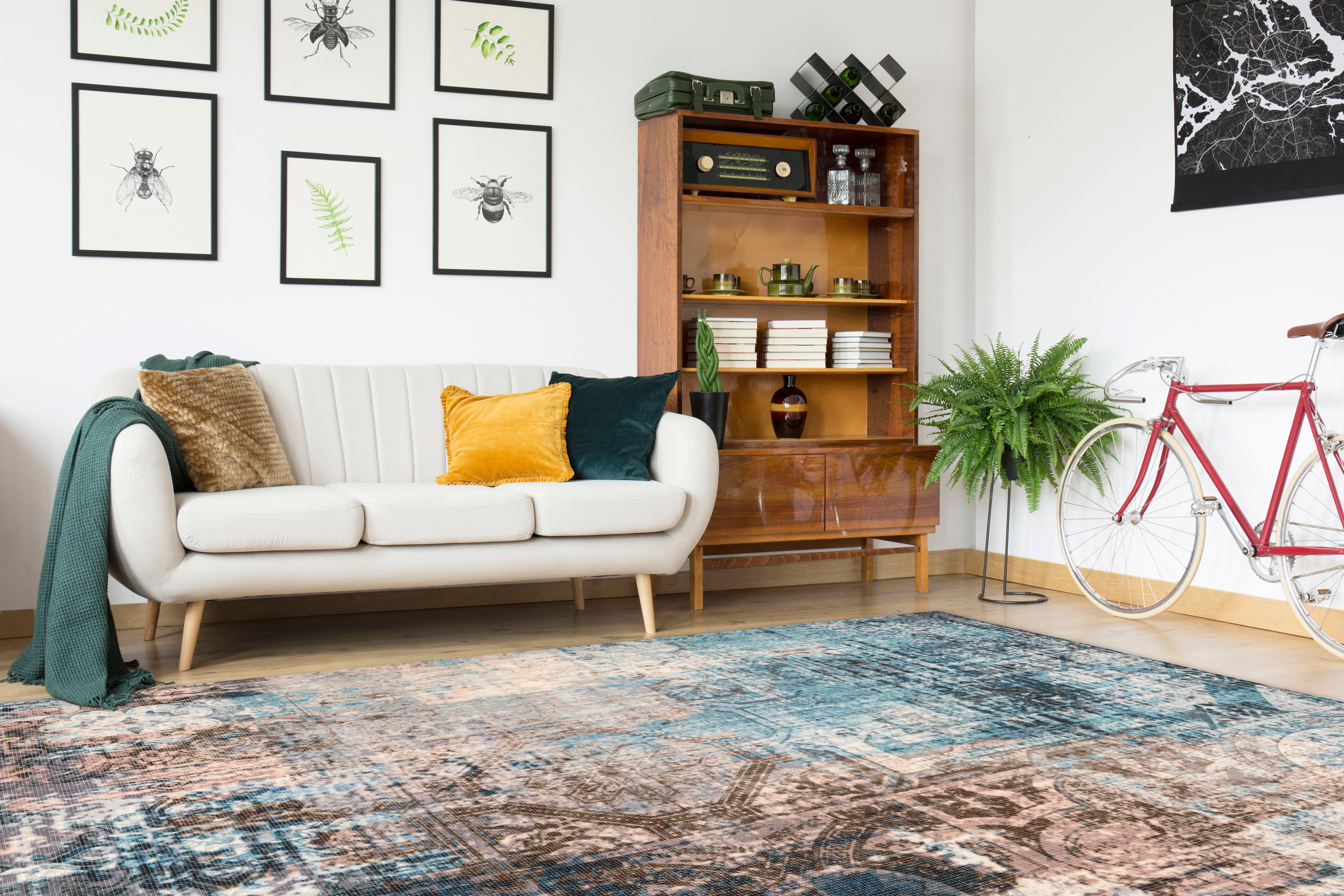 aRTE ESPINA Vloerkleed Indiana 300 Vintage-look, versterking door canvasrug, geschikt voor vloerverwarming