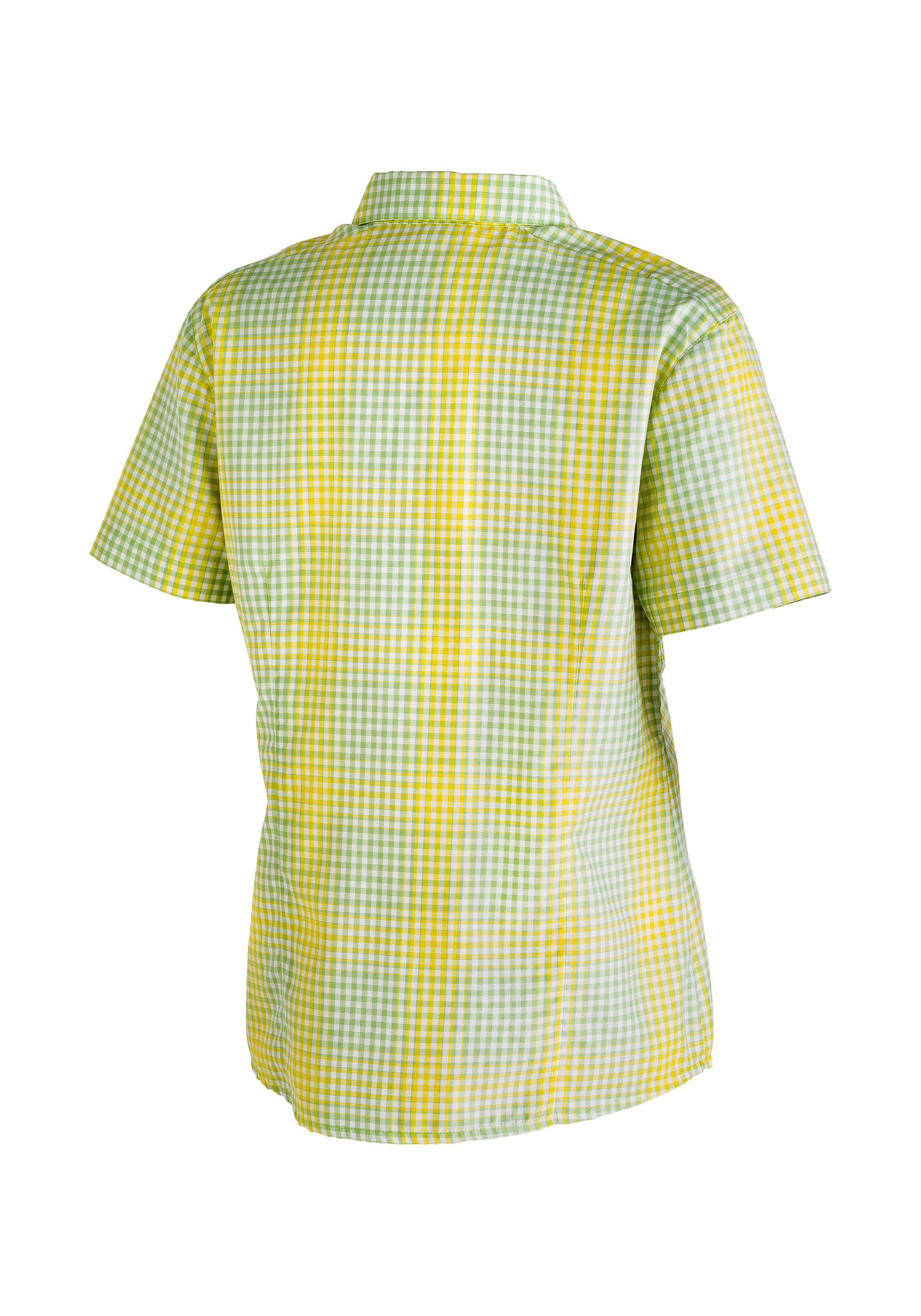 Maier Sports Functionele blouse Philina Geruite blouse met korte mouwen voor wandelen reizen en vrije tijd