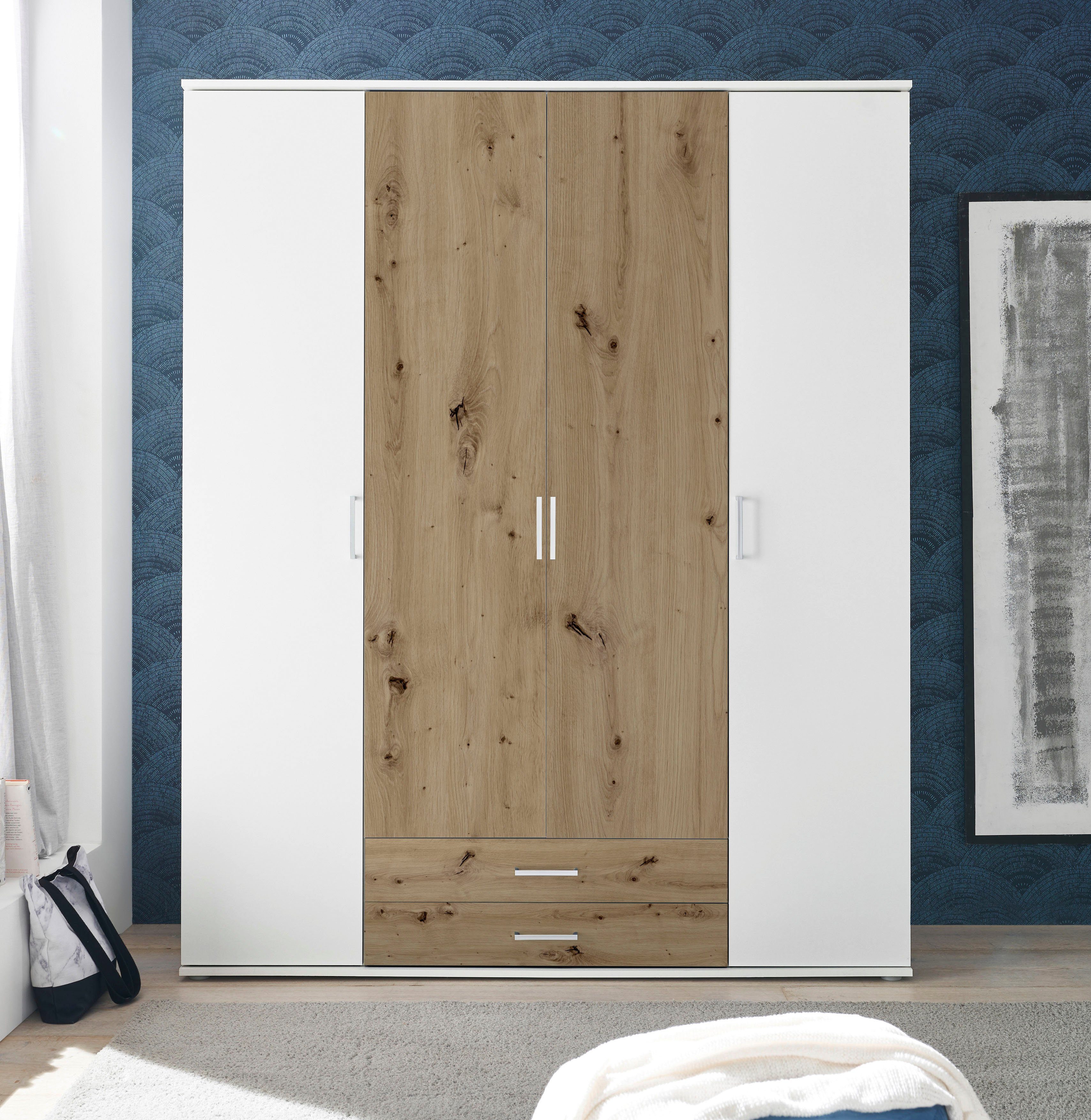 Schlafkontor Kledingkast Marburg bestseller kast garderobe met lades Slaapkamerkast in topkwaliteit, in 2 breedtes
