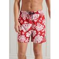 superdry zwemshort in zomerse look rood