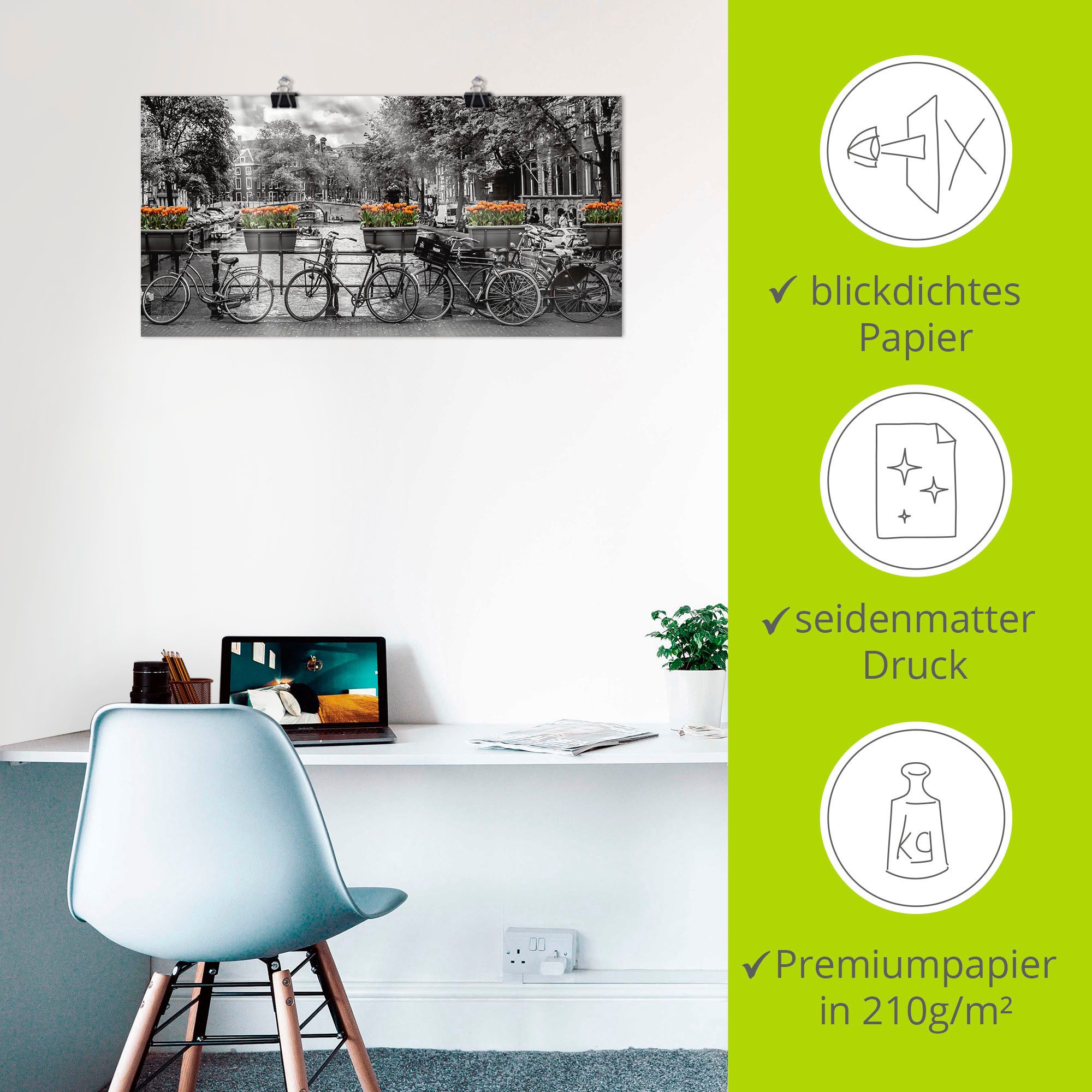 Artland Artprint Amsterdam Herengracht I als artprint op linnen, poster, muursticker in verschillende maten
