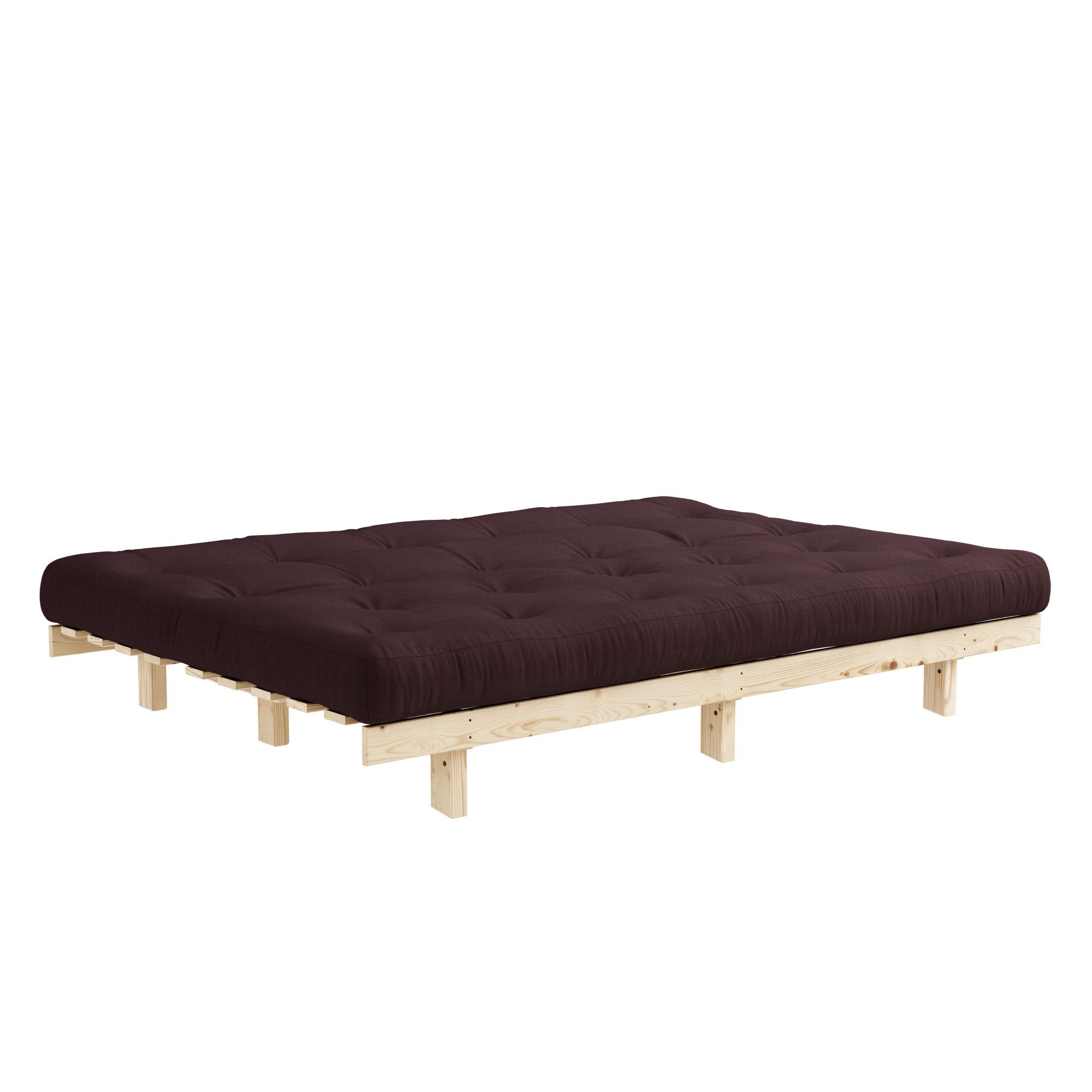 Karup Slaapbank Lean 200 slaapbank, logeerbed, bank met futonmatras Inclusief futonmatras, ligoppervlak 130x200 cm, FSC® gecertificeerd grenen (2 stuks)