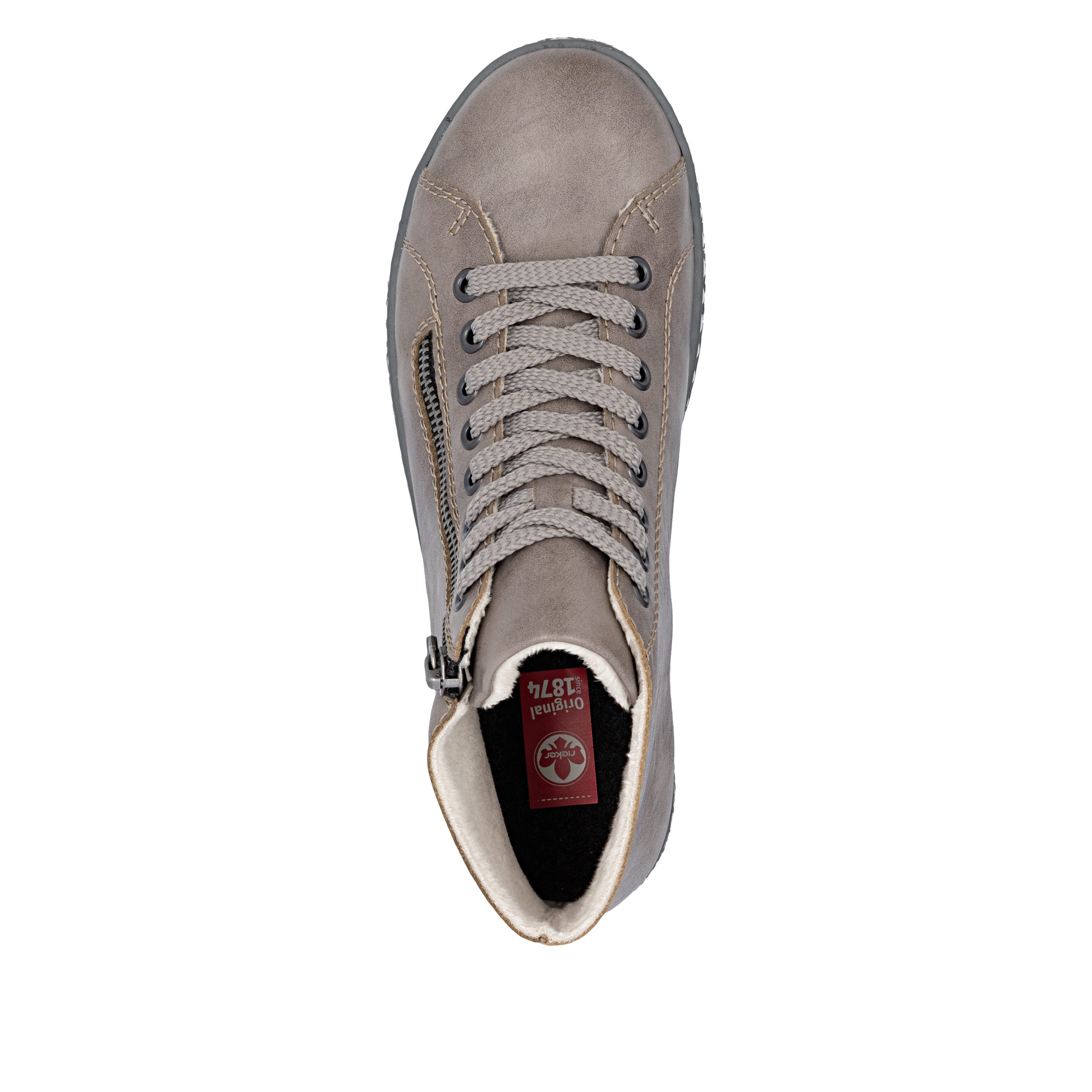Rieker Hoge veterschoenen , veterschoen, casual laarzen met rits aan de buitenkant