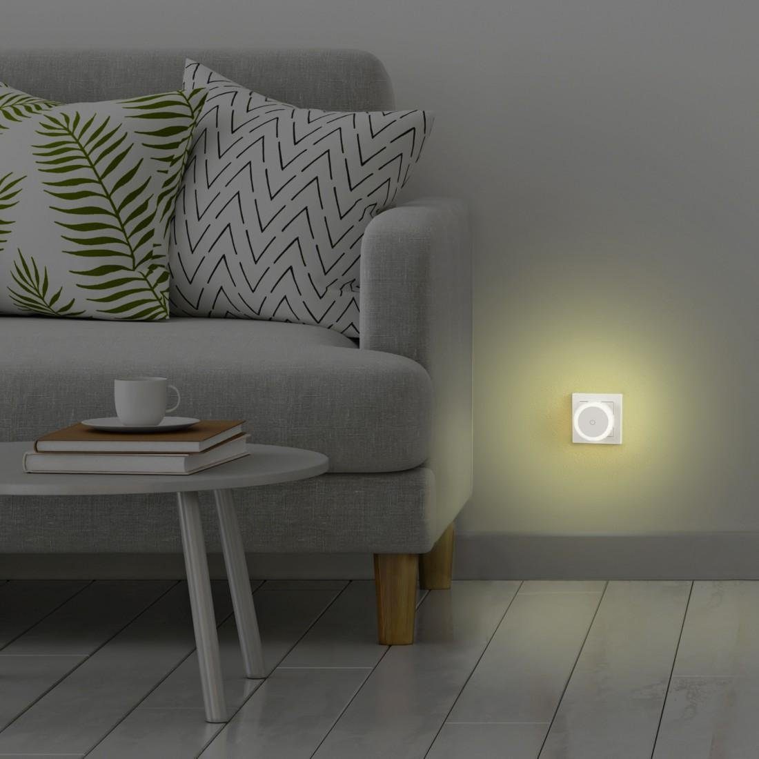 Hama Led-nachtlampje Nachtlamp stopcontact met touch sensor, warm wit, energiebesparend