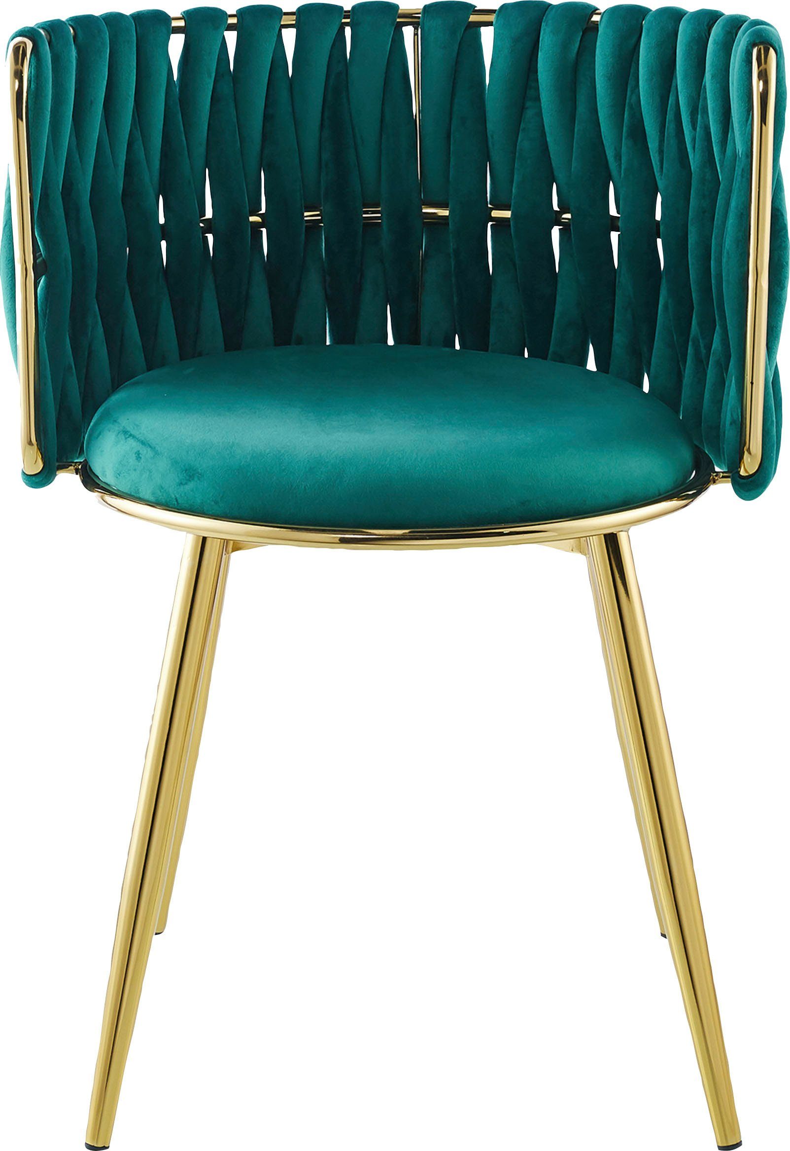 Kayoom Eetkamerstoel Stoel Milla 125 2-delige set, geweldig ontwerp van de rugleuning, ronde zitting (set, 2 stuks)