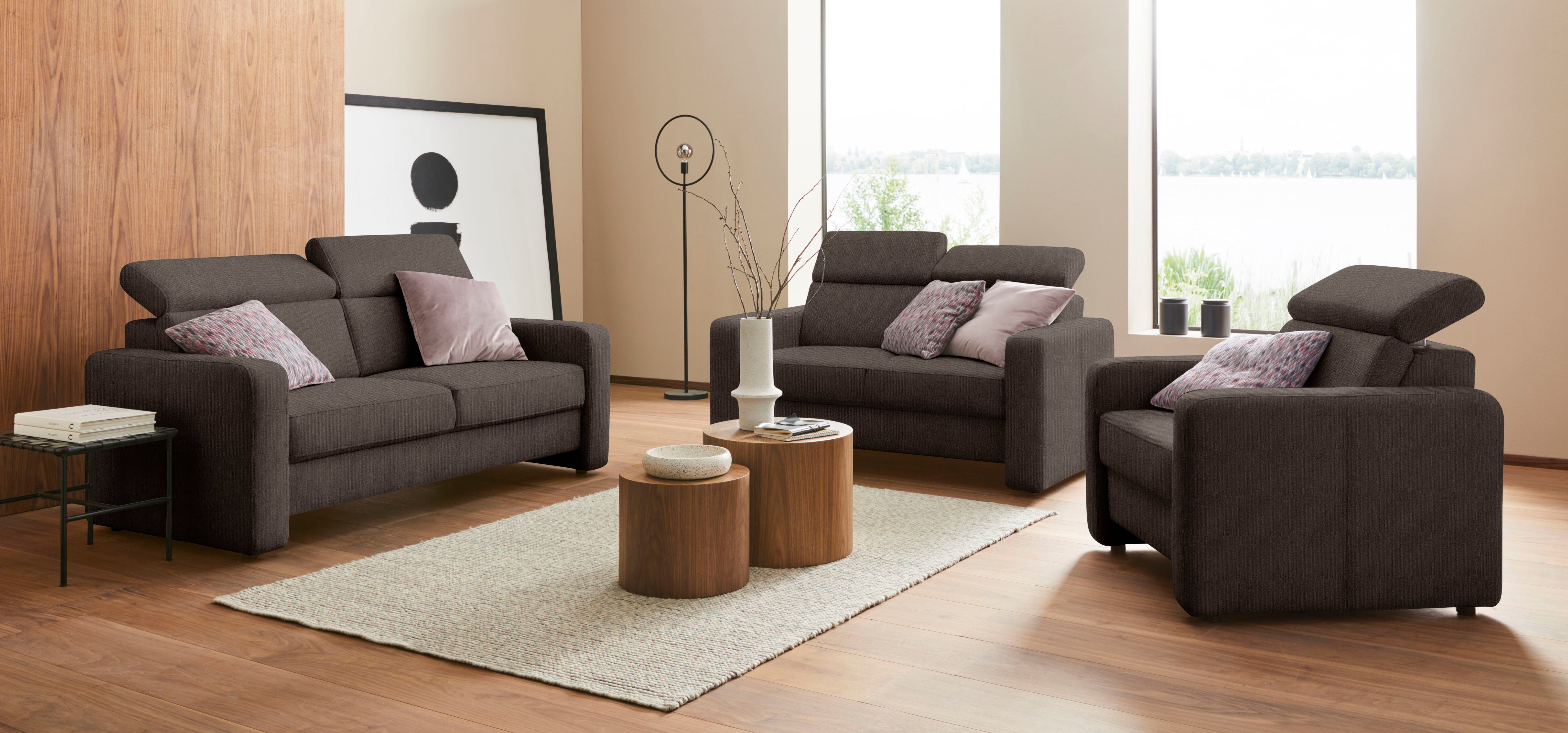 sit&more Fauteuil Bologna met binnenvering, met verstelbare hoofdsteun