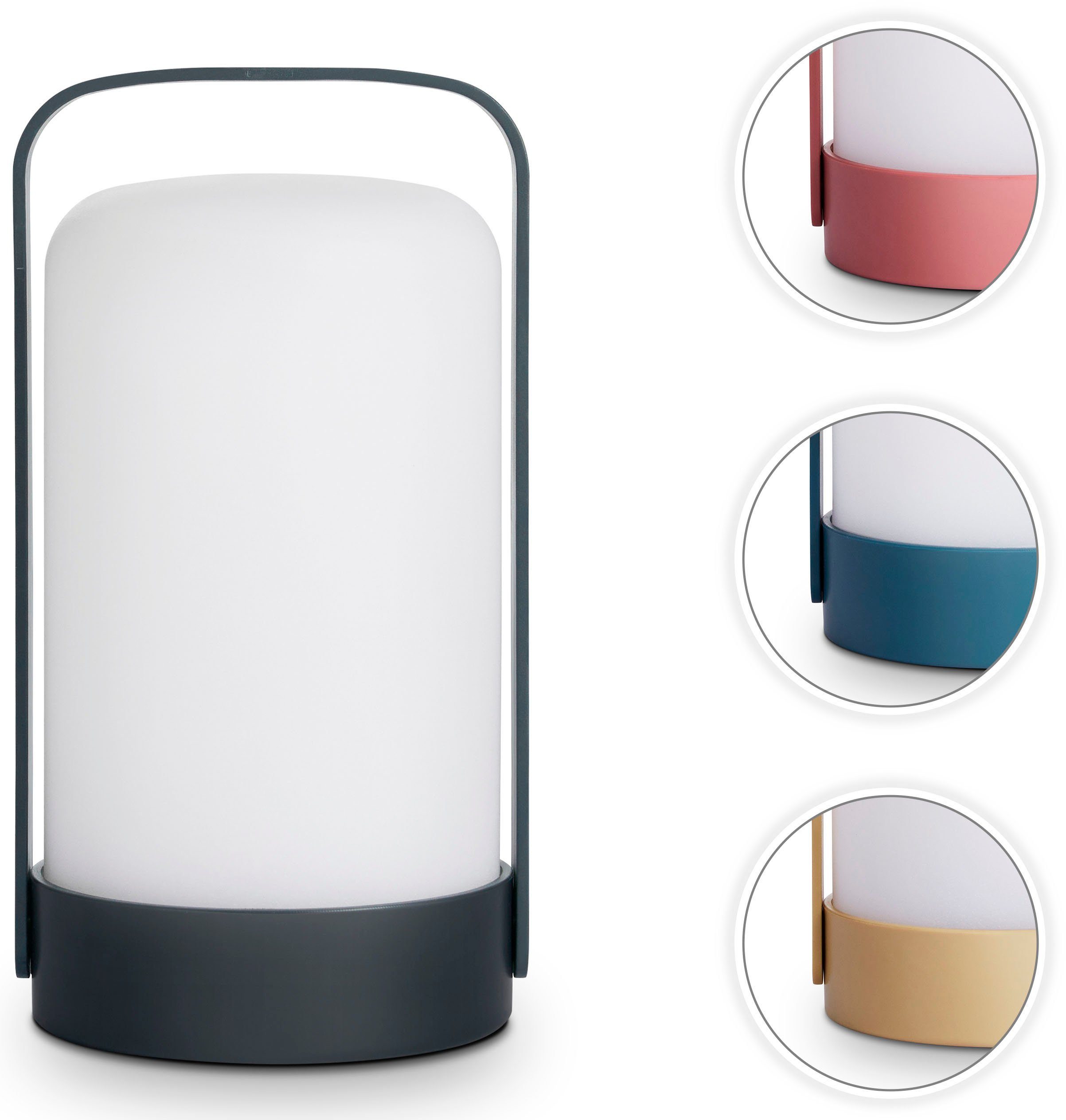 Paco Home Tafellamp ISA Outdoor LED tafellamp balkon voor buiten retro zonder schakelaar oplaadbaar
